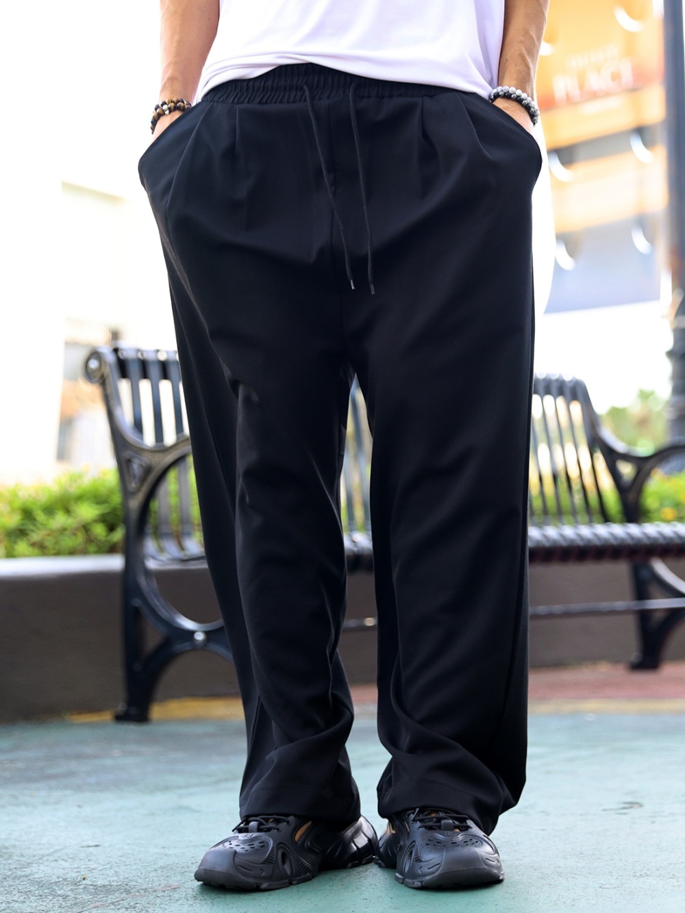 TR雙摺微寬休閒褲