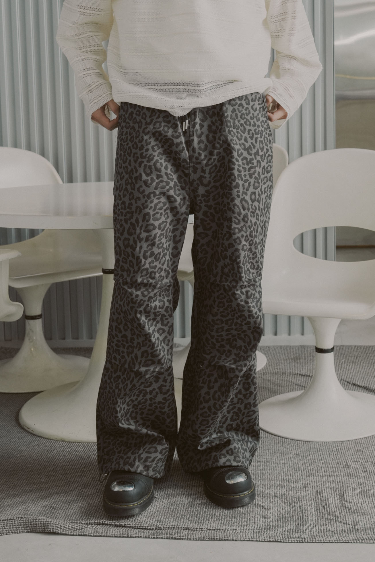 【Unisex】Leopard Parachute Pants #長褲