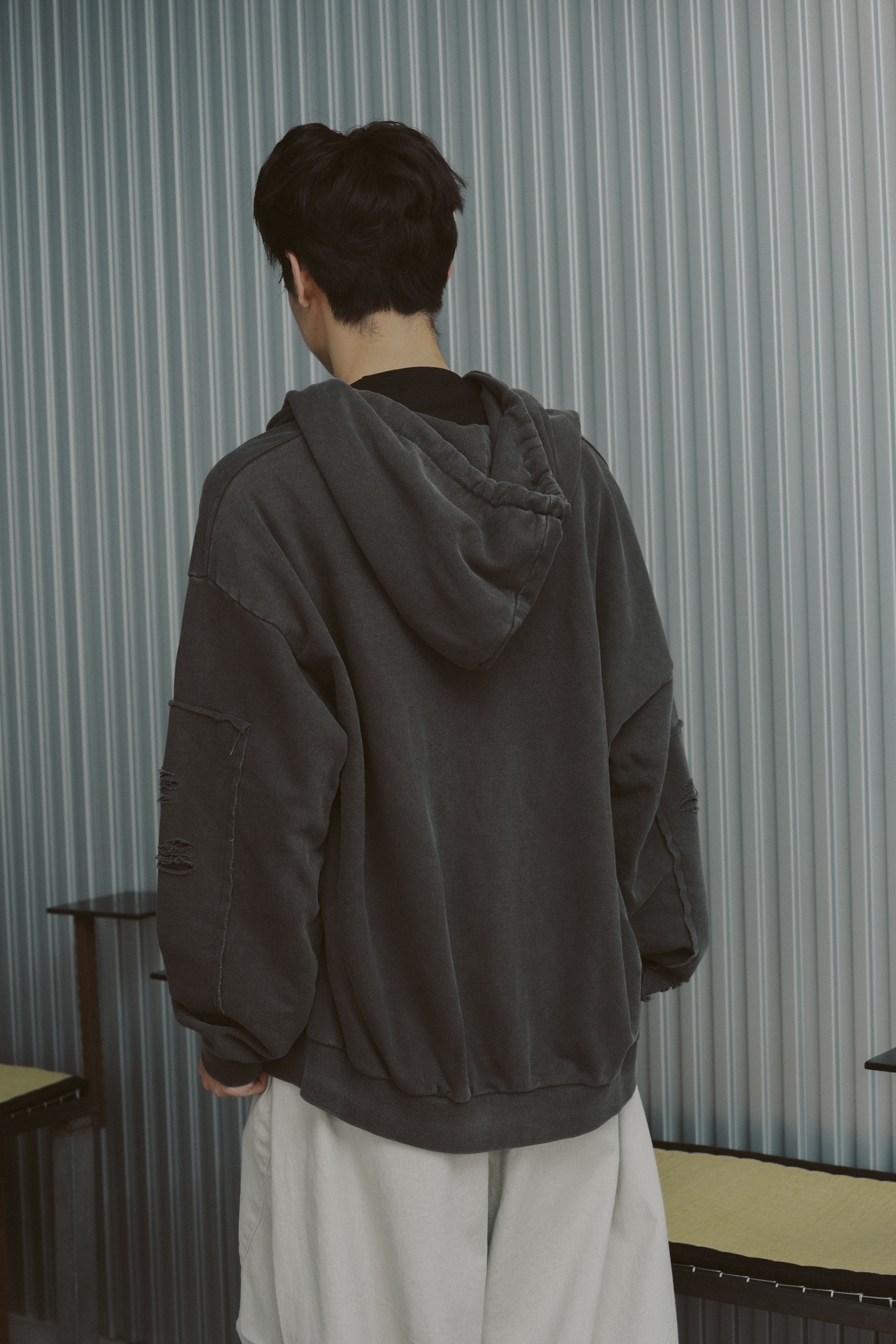 【Unisex】Pigment Vintage Hooded Zip-Up #連帽外套