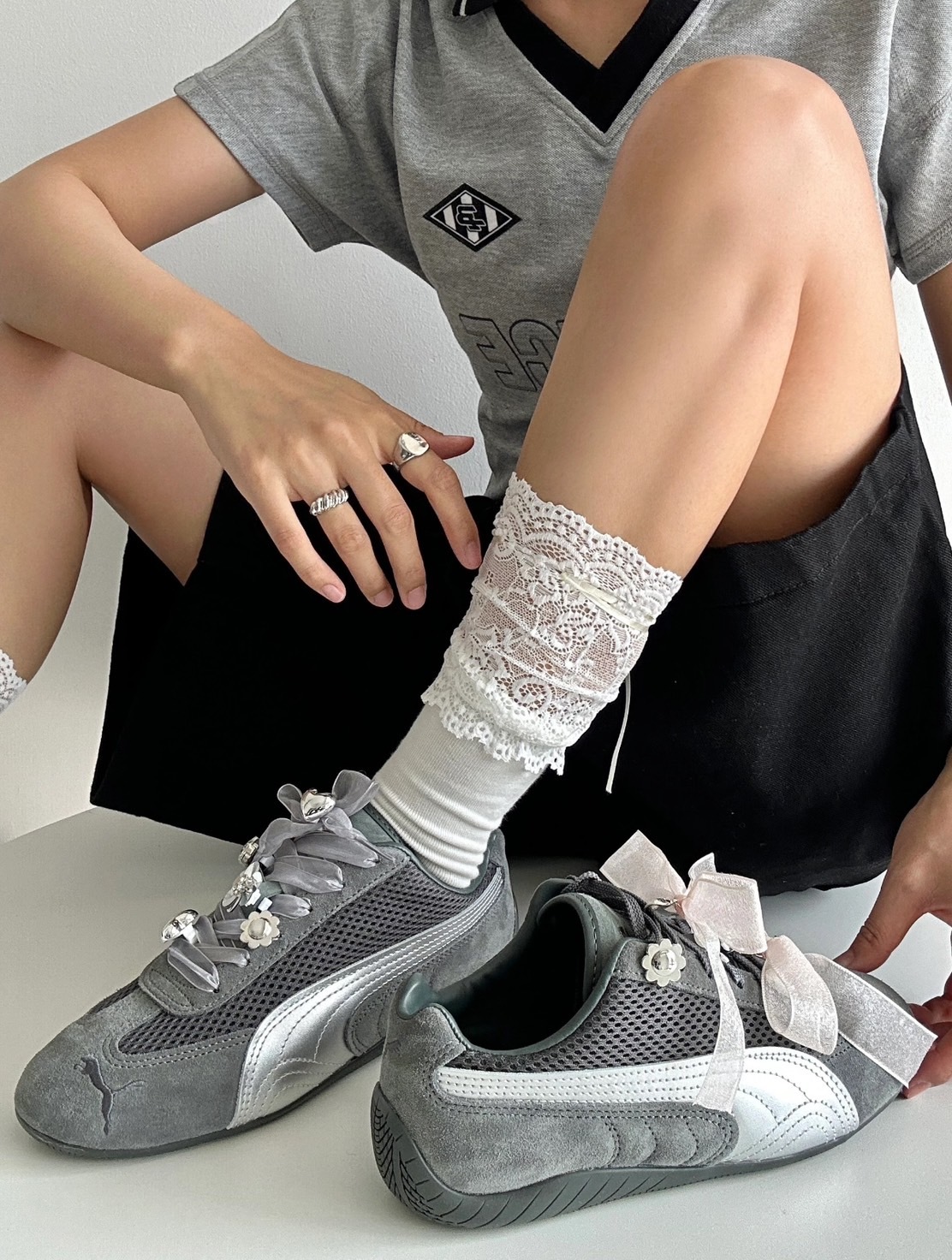 Puma speedcat 賽車鞋 炭灰銀