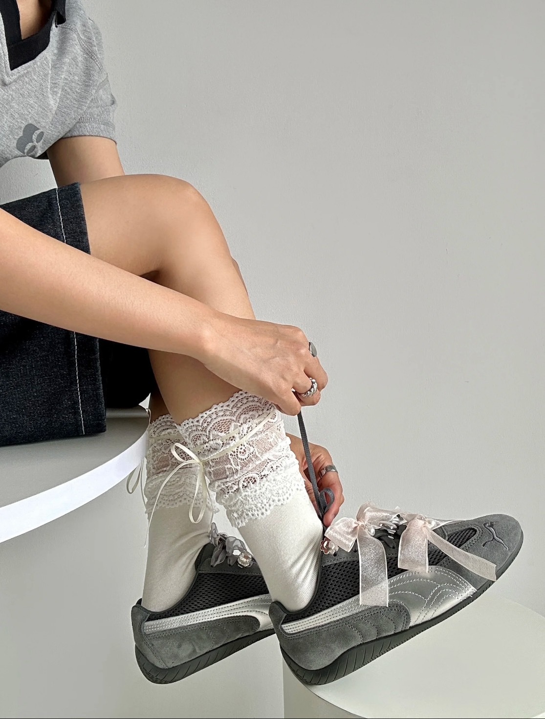 Puma speedcat 賽車鞋 炭灰銀