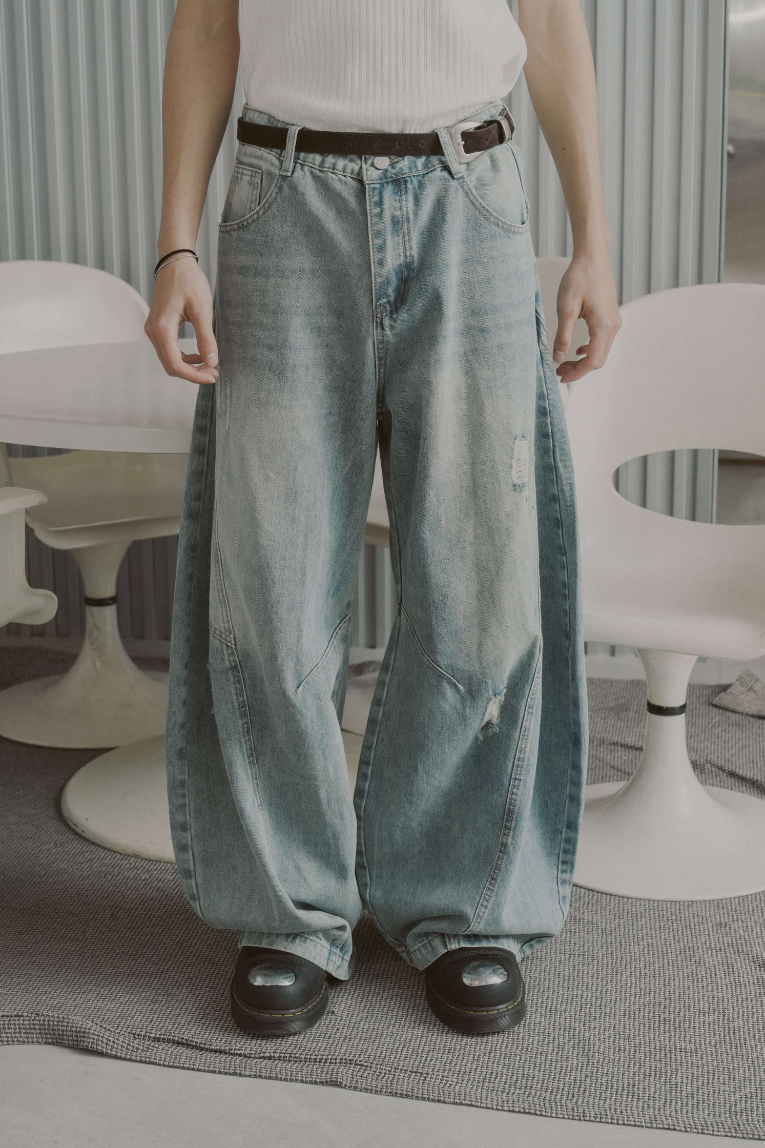 【Unisex】Vintage Balloon Denim #牛仔褲