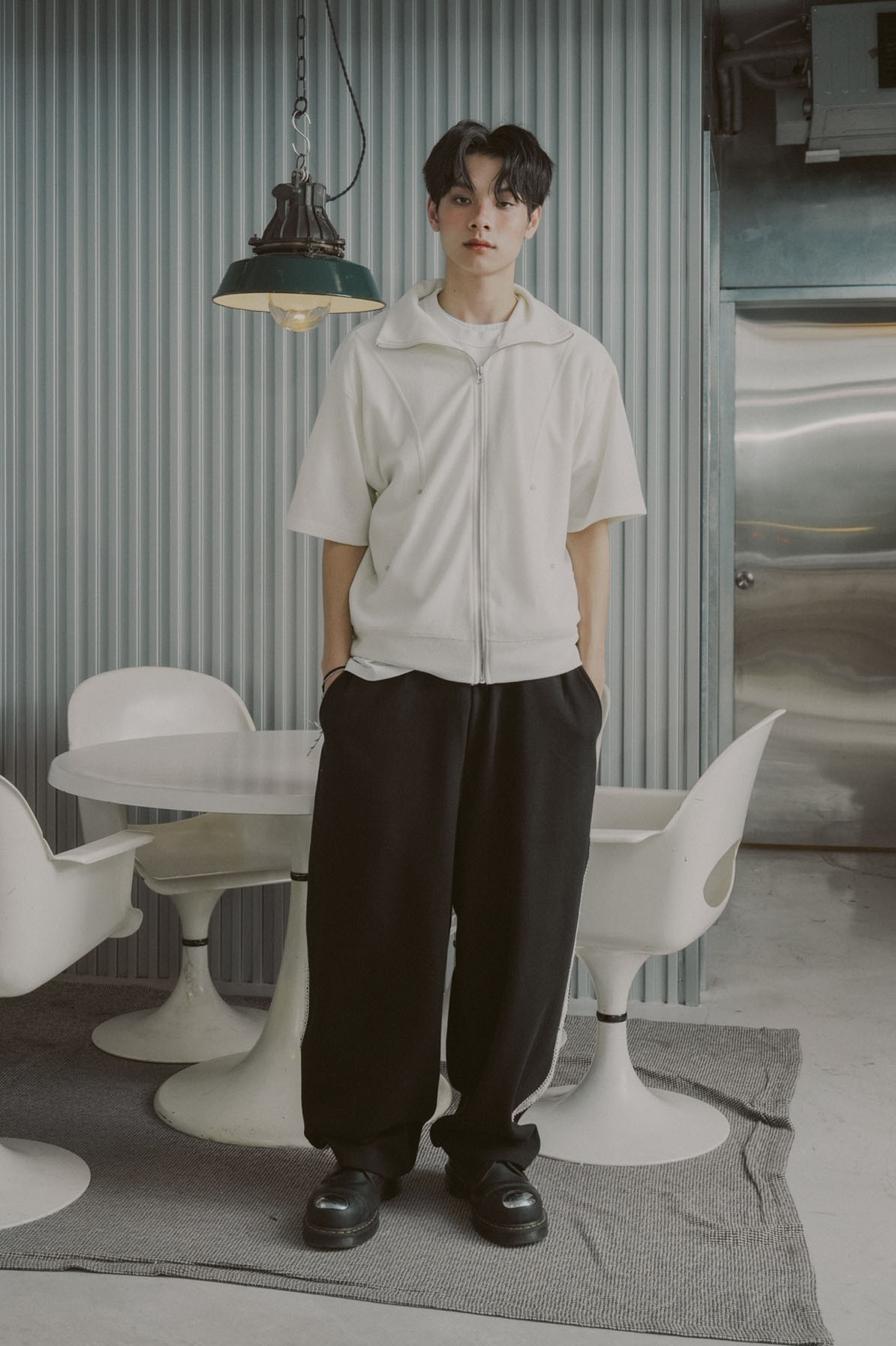 Kai Short Sleeve Knit Zip Up #上衣