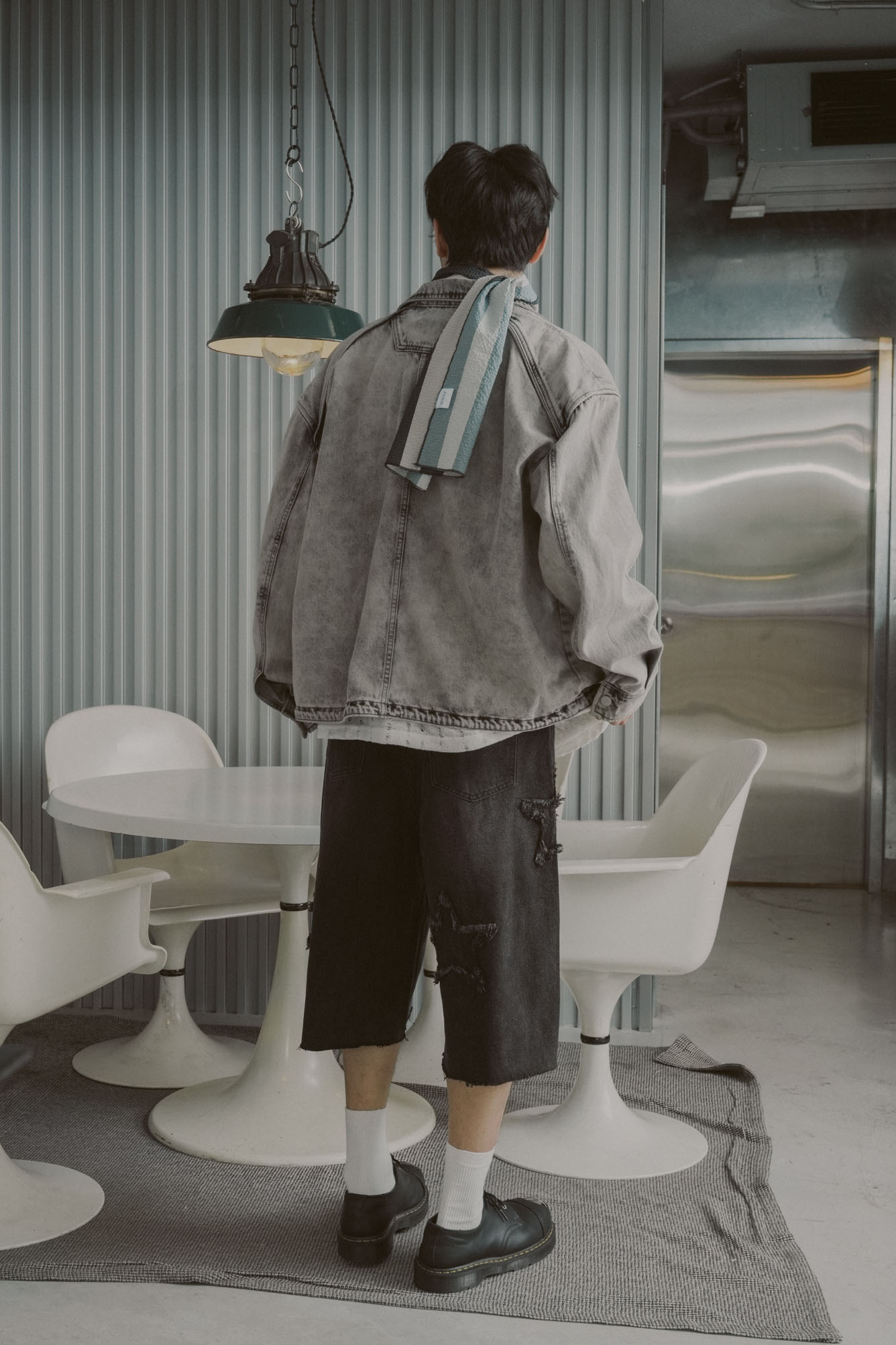 Line Washing Denim Jacket #外套