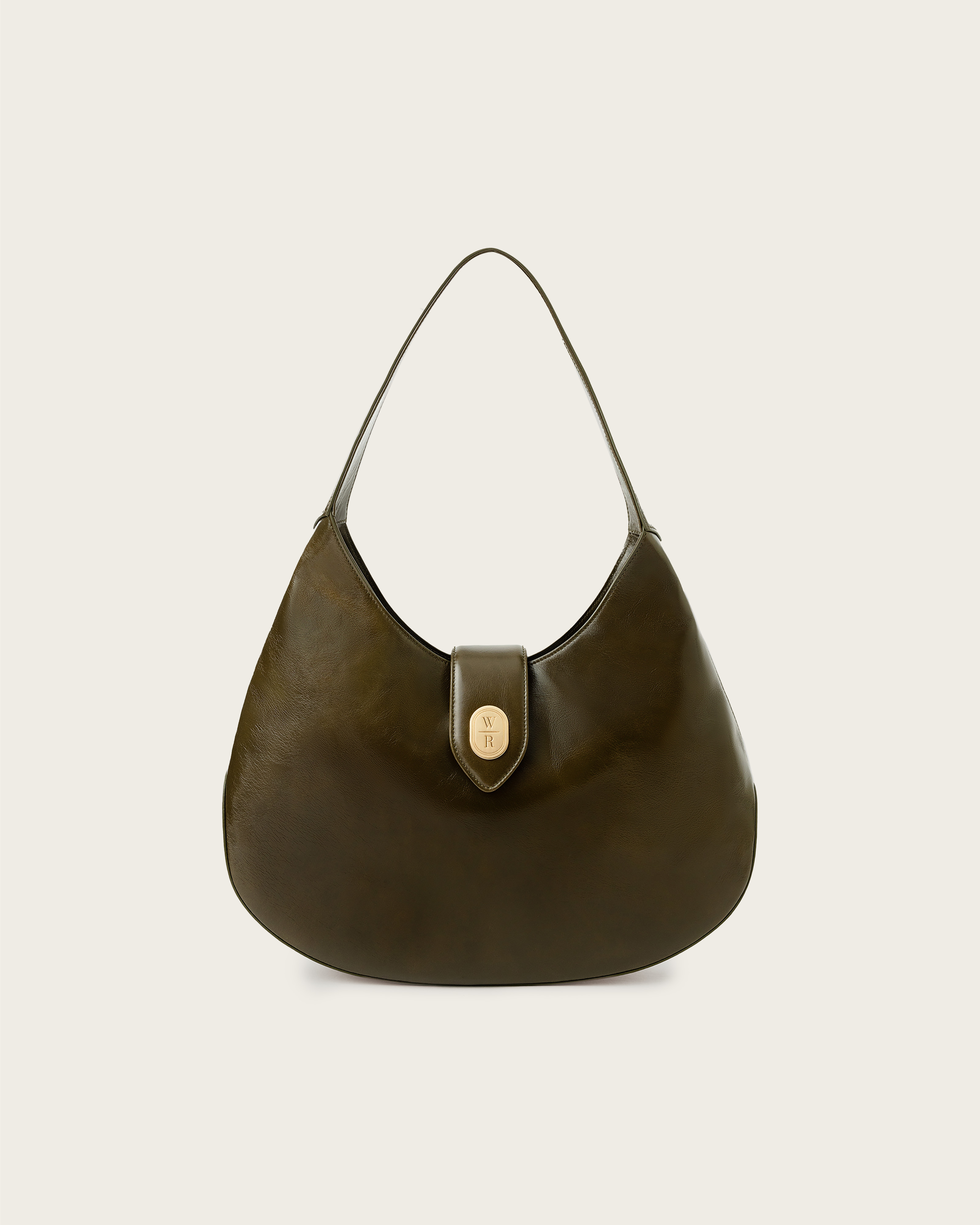 Moon Leather Bag - Olive Green