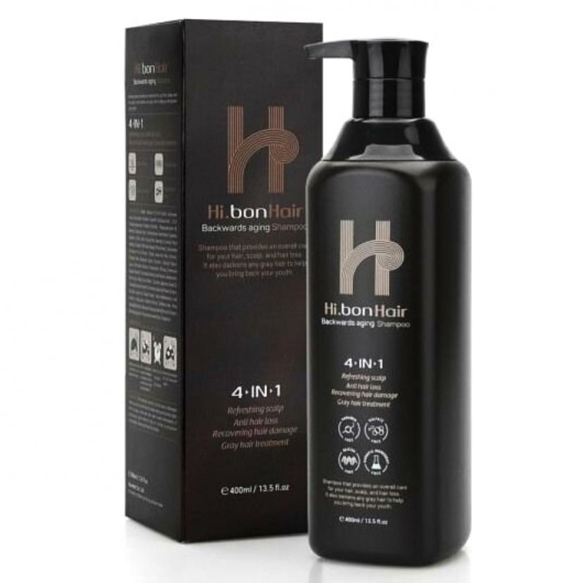 韓國Hibon 4-IN-1 Shampoo Brown Hair Style 400ml BEST BEFORE 2027 (8809442227974)