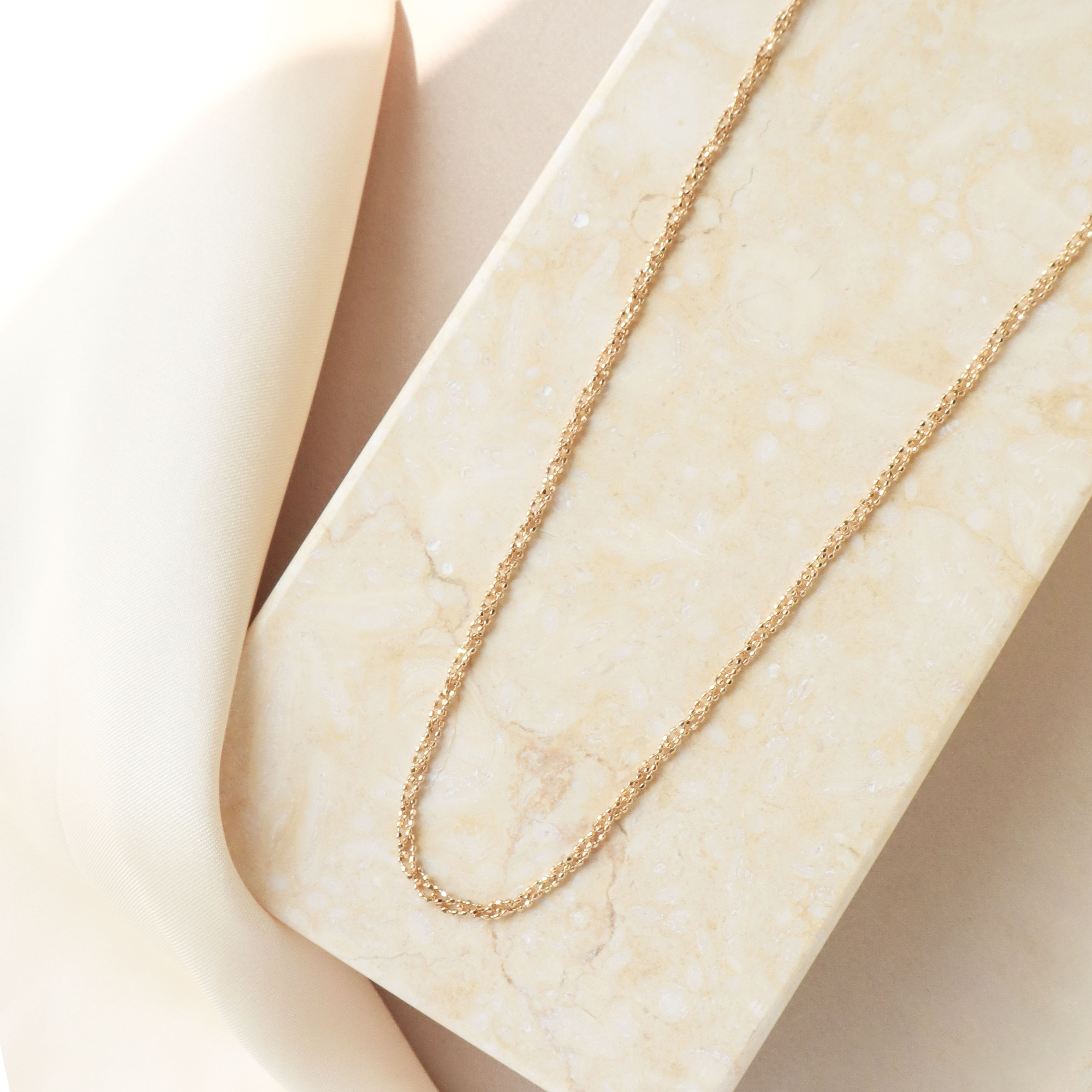 18K/日本設計款系列-蕾絲編織鍊