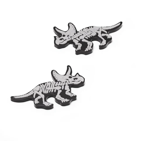 【 HelloSlippers  T-Rex Fossil Slide 夜光三角龍配件 】