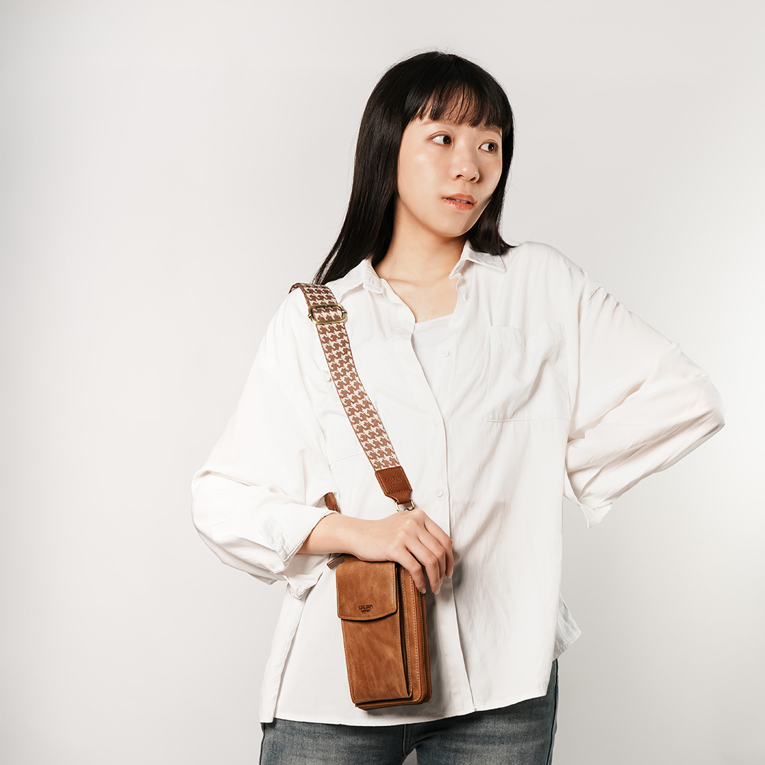 千鳥格可拆式帆布背帶-兩色(239007.8背帶)