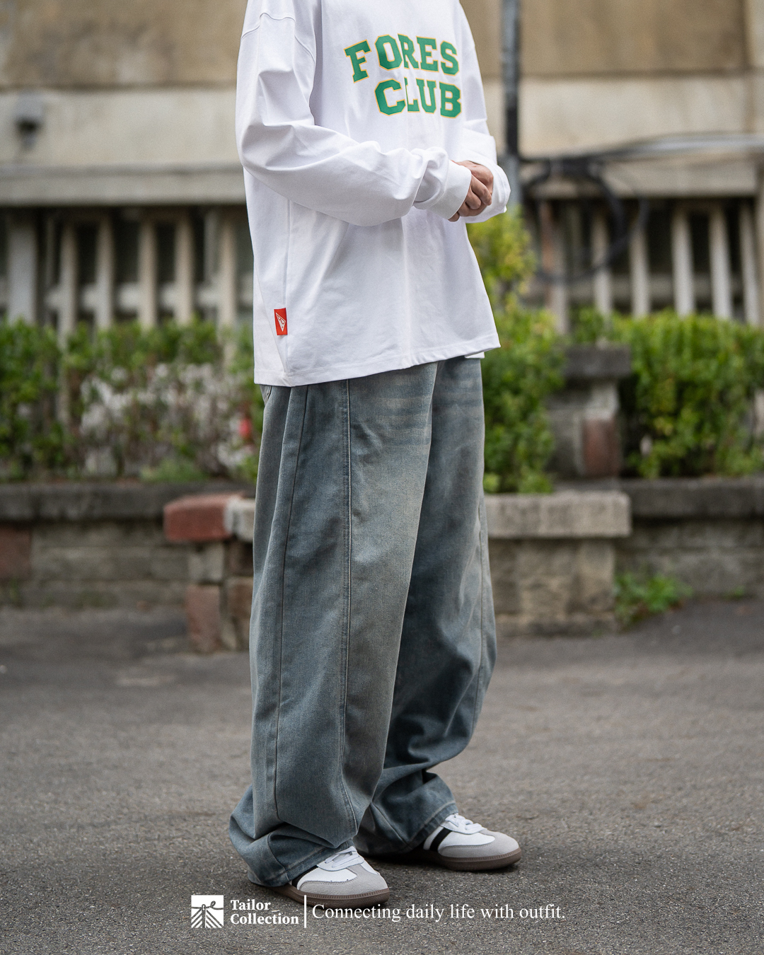 #預購 Tailor collection 水洗做舊 直筒 彎刀牛仔褲 兩色 MN2383