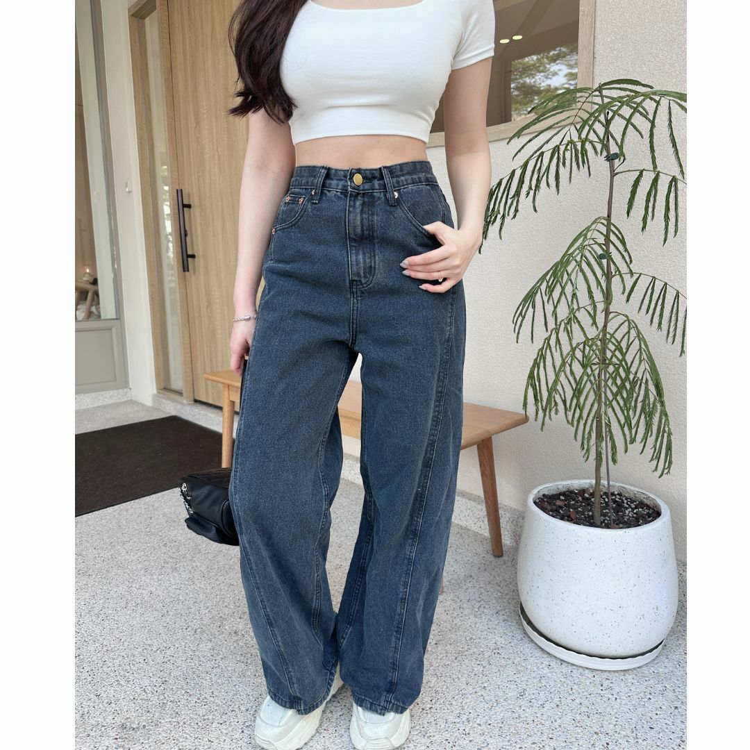 【DOMISS自訂】超火錐形褲! 上寬下窄的修身褲型 牛仔褲(現貨)