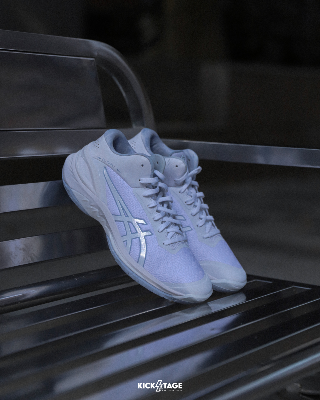 **特價售出無退換**[門市現貨] 男女鞋 ASICS GELBURST 28 白色 冰藍 迷彩底 實戰 防滑 緩震 運動 籃球鞋【1063A099-100】25SALE