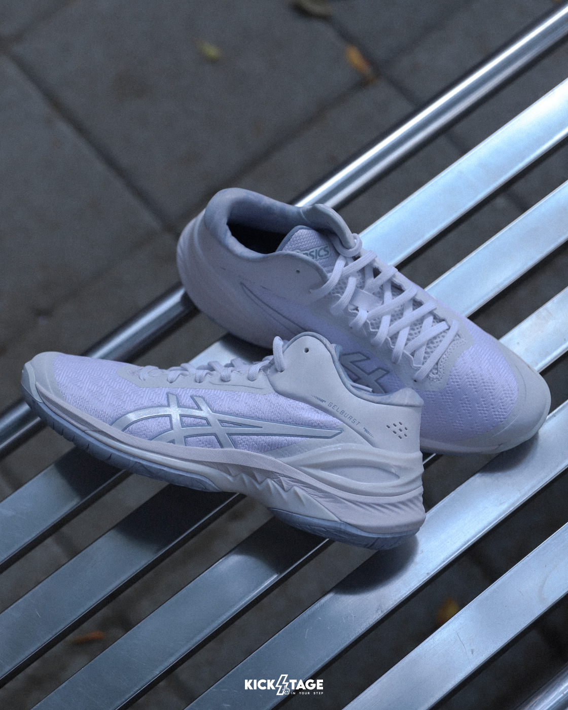 **特價售出無退換**[門市現貨] 男女鞋 ASICS GELBURST 28 白色 冰藍 迷彩底 實戰 防滑 緩震 運動 籃球鞋【1063A099-100】25SALE