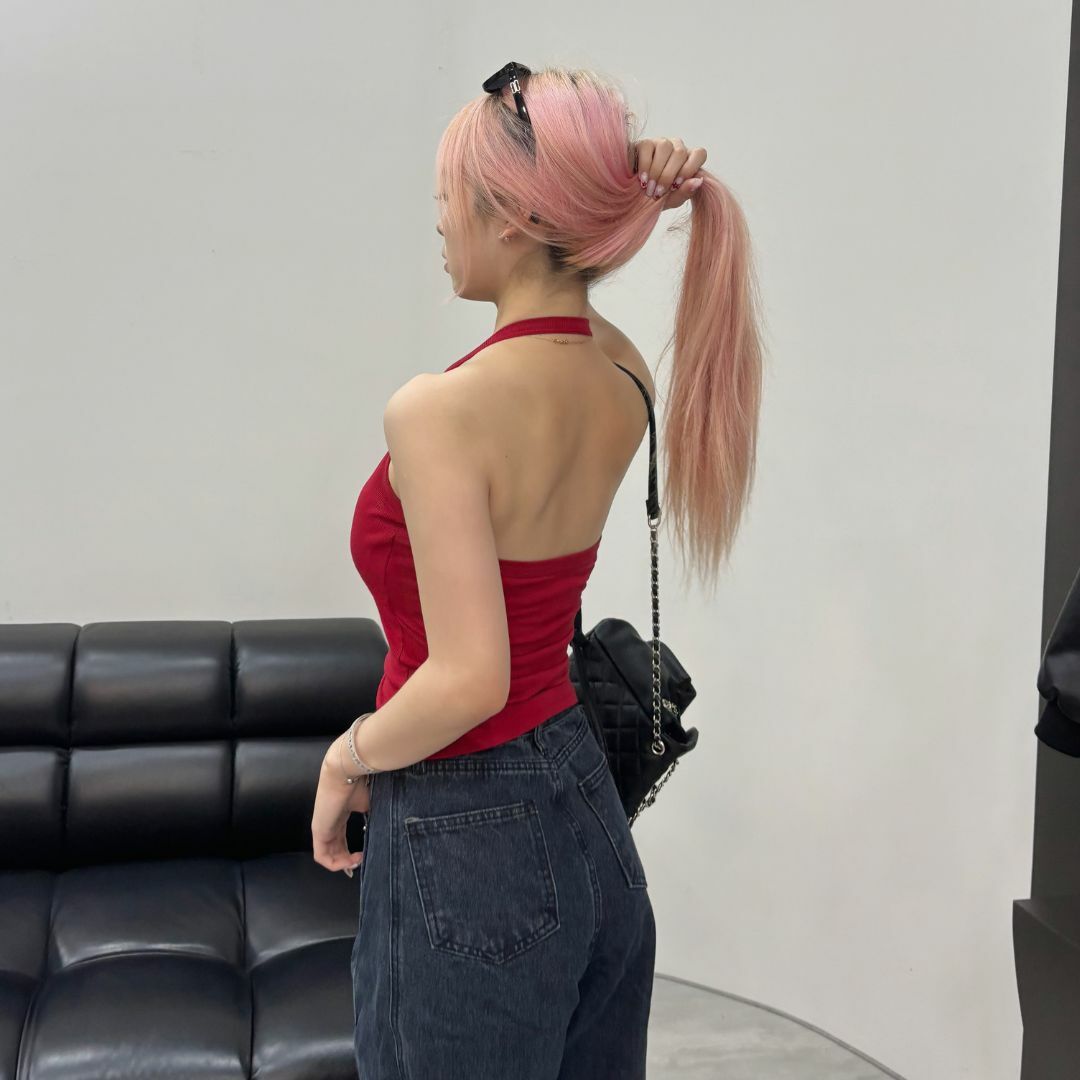 【明星同款】Jennie風掛脖繞頸背心-4色(現+預)