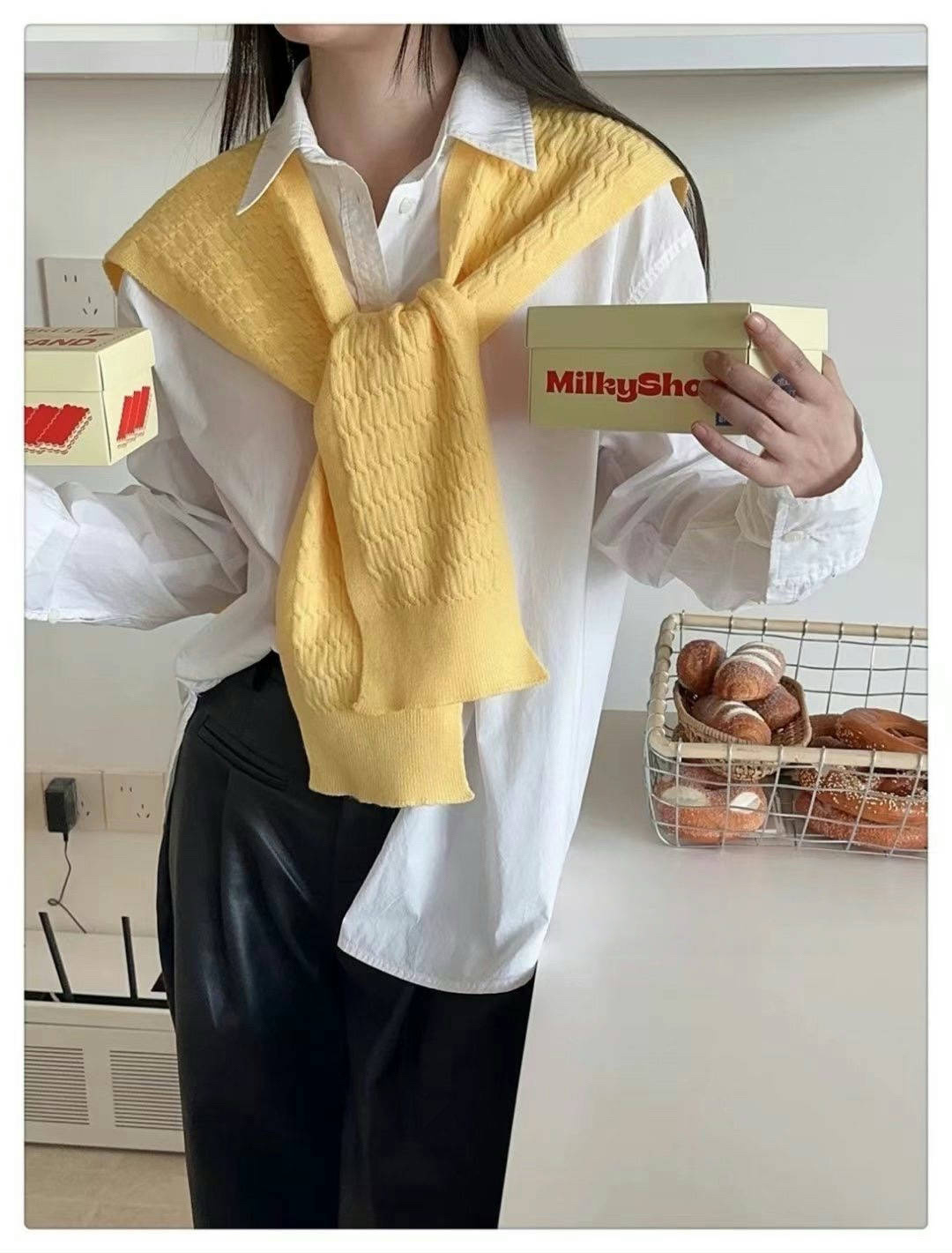 正韓春夏款麻花披肩