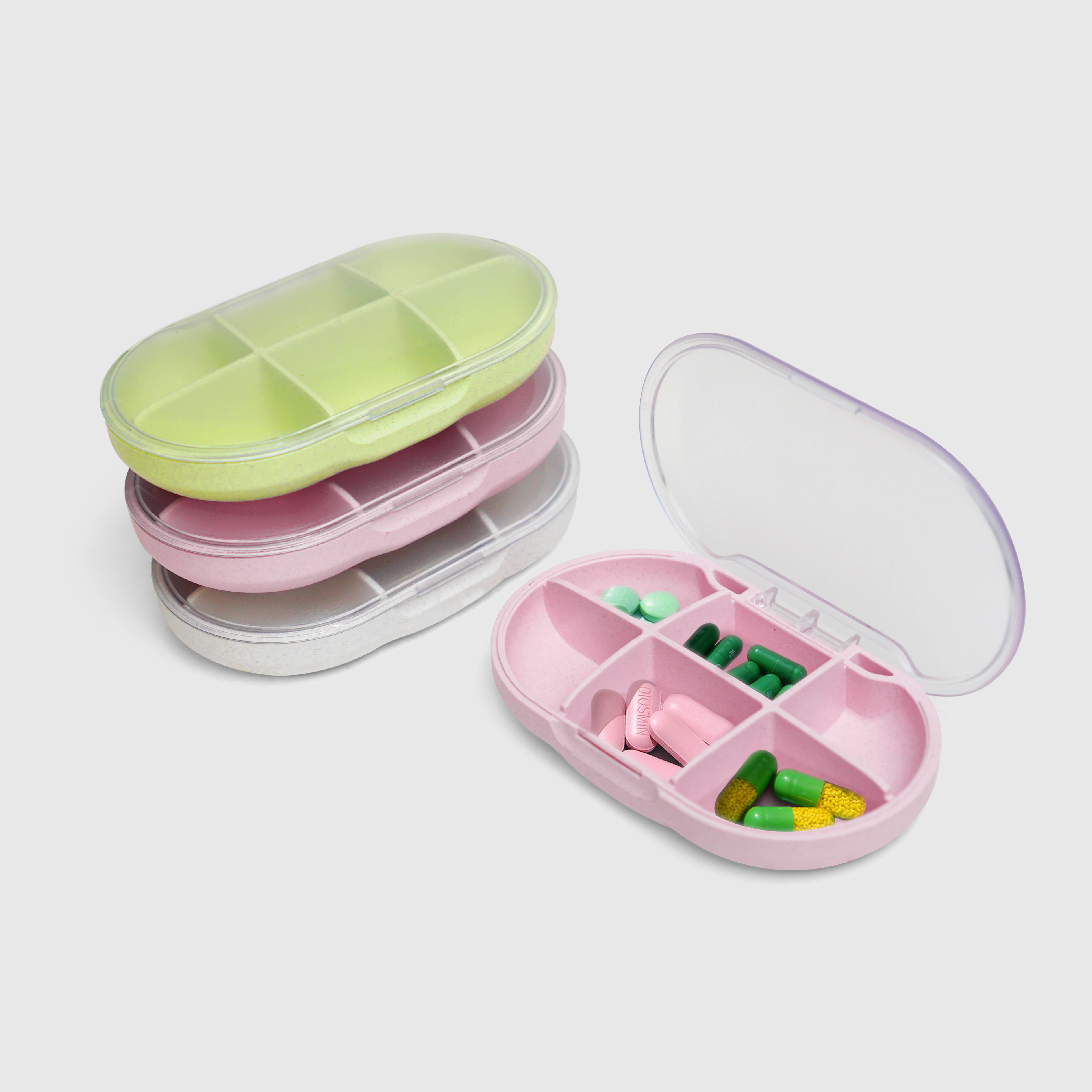 居家小物｜半透可視6格藥盒