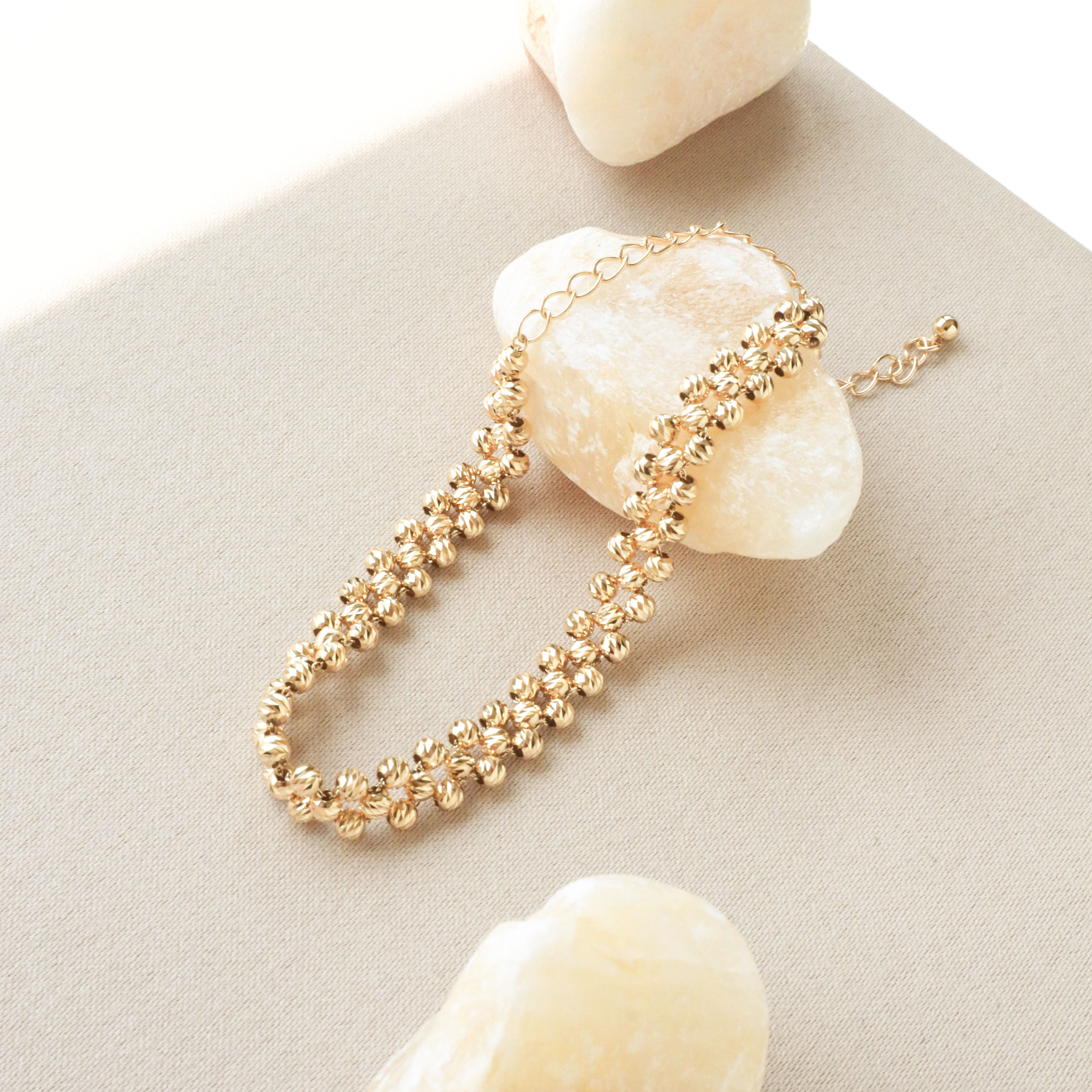 18K/日本設計款系列-緻金花藤手鍊