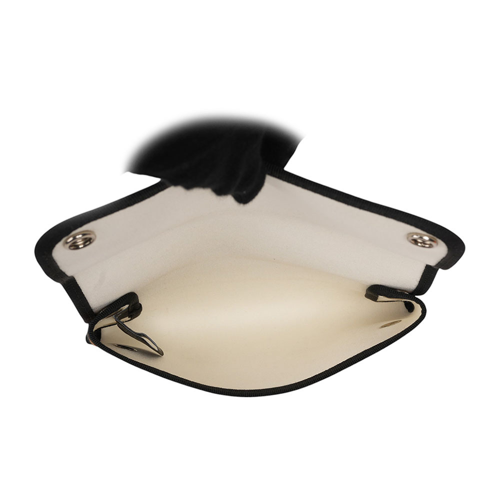 【HERMES】豹紋棉質釦式摺疊手拿包(橘色/黑色)HE16000012