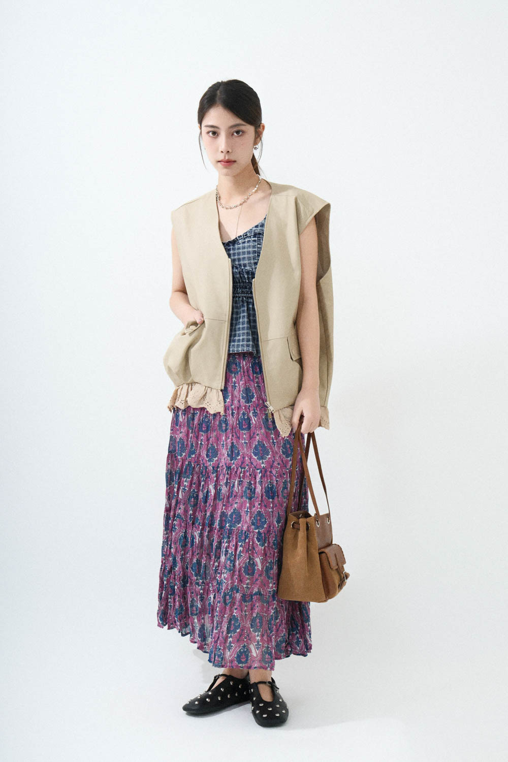 SS25_0090（背心外套＋上衣＋半截裙）