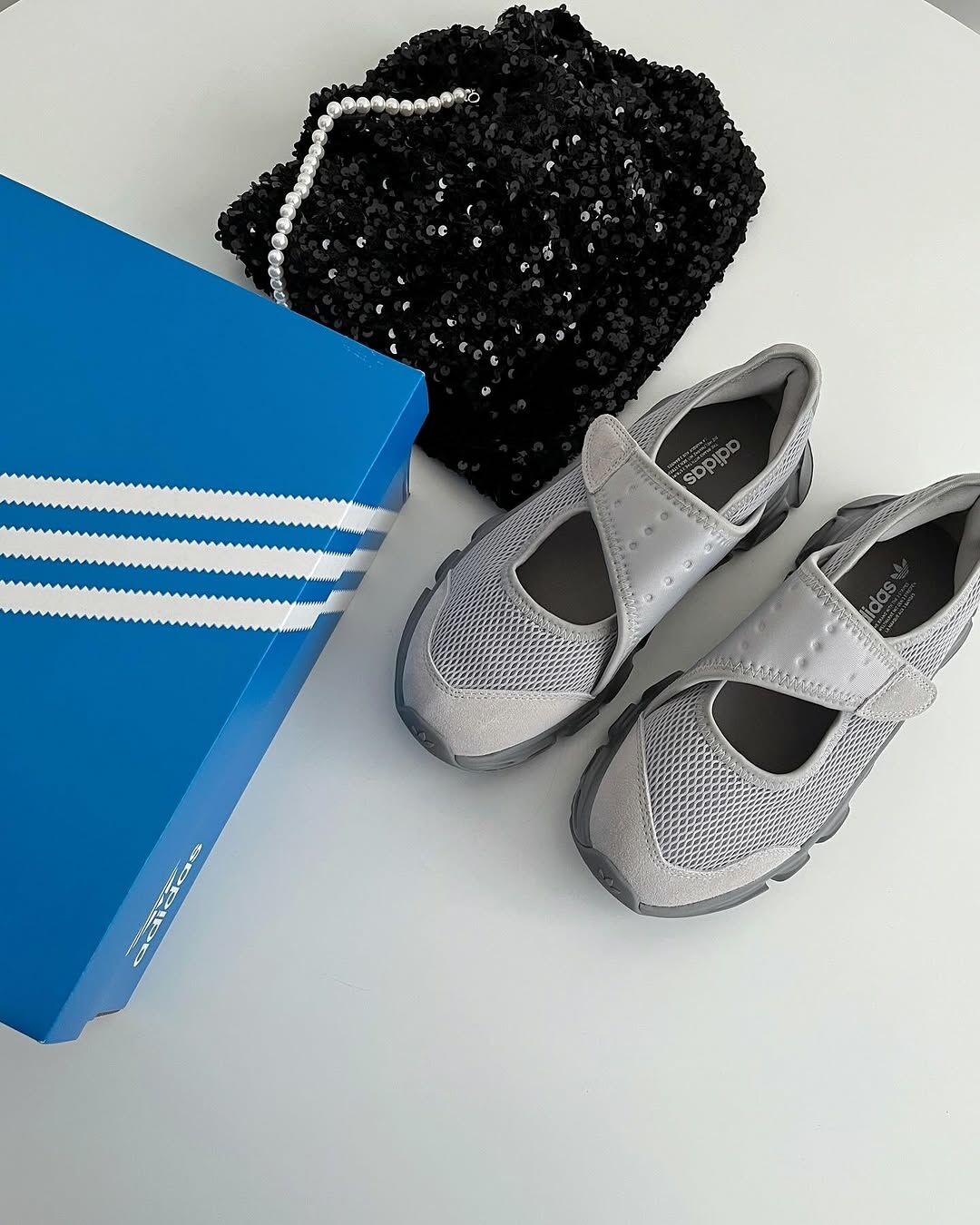 ADIDAS ADIFOM MEGAJANE 灰色 米灰 運動涼鞋 瑪莉珍 瑪麗珍 女鞋 JH7556 / 調貨