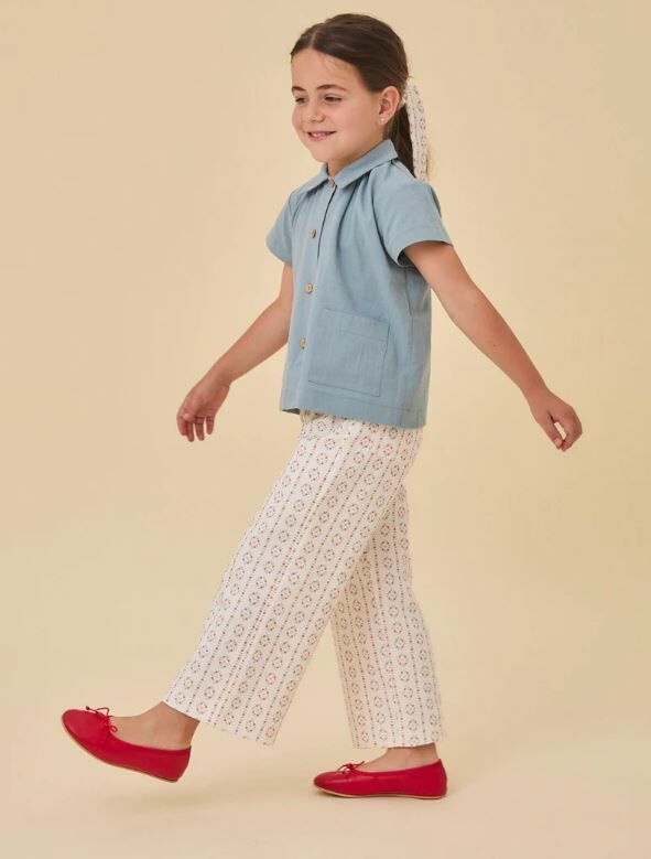 BIRINIT PETIT 霧霾藍大口袋襯衫 Stone Dalí shirt