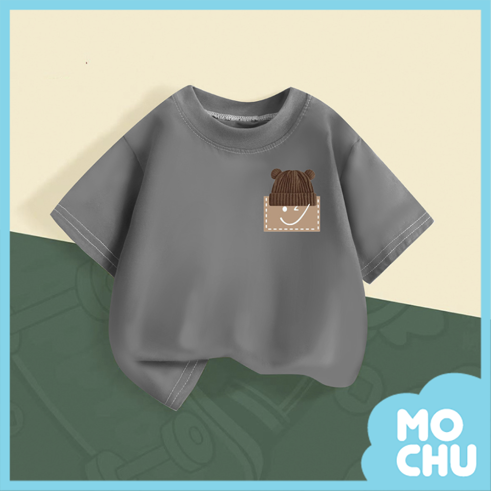 hi笑臉純色短袖上衣(三色)