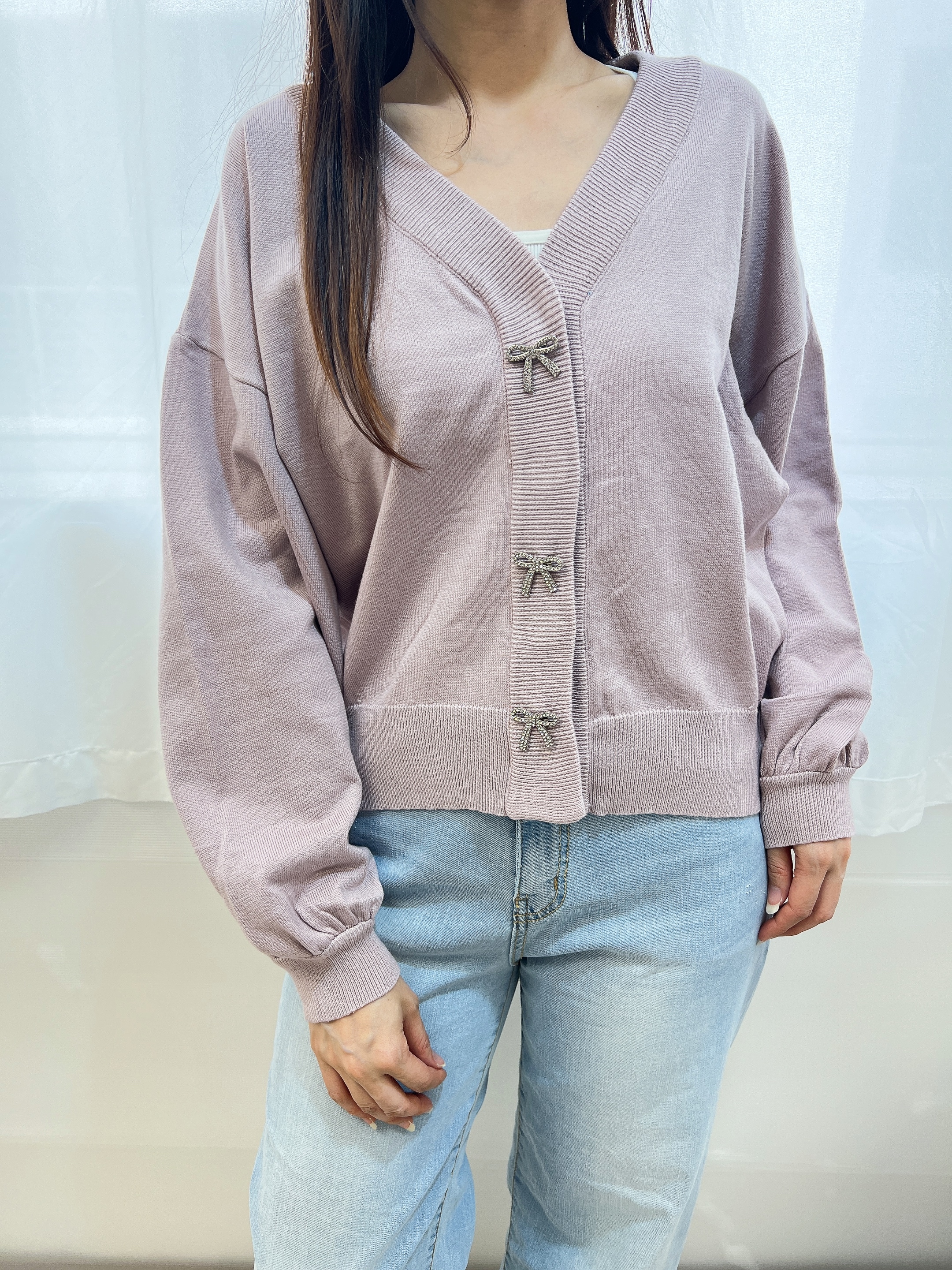 GL 絲帶連結針織開襟衫