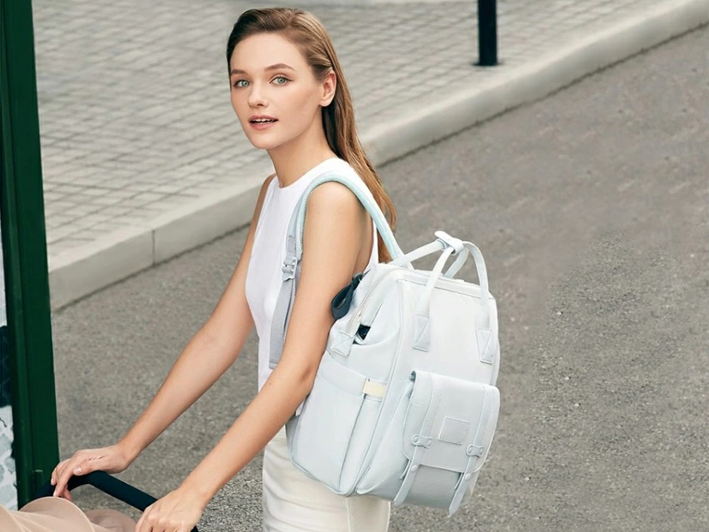 媽媽包推薦:INS大容量多功能媽咪雙肩後背包