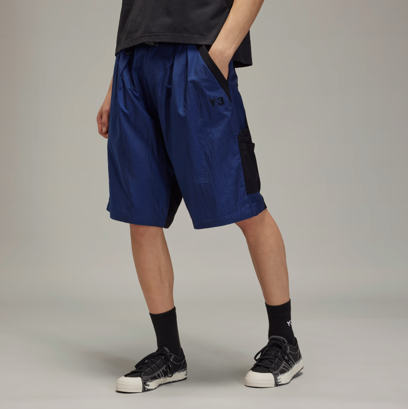 【 Y-3 ULTRALIGHT NYLON PANTS 輕量尼龍短褲 - 藍 】
