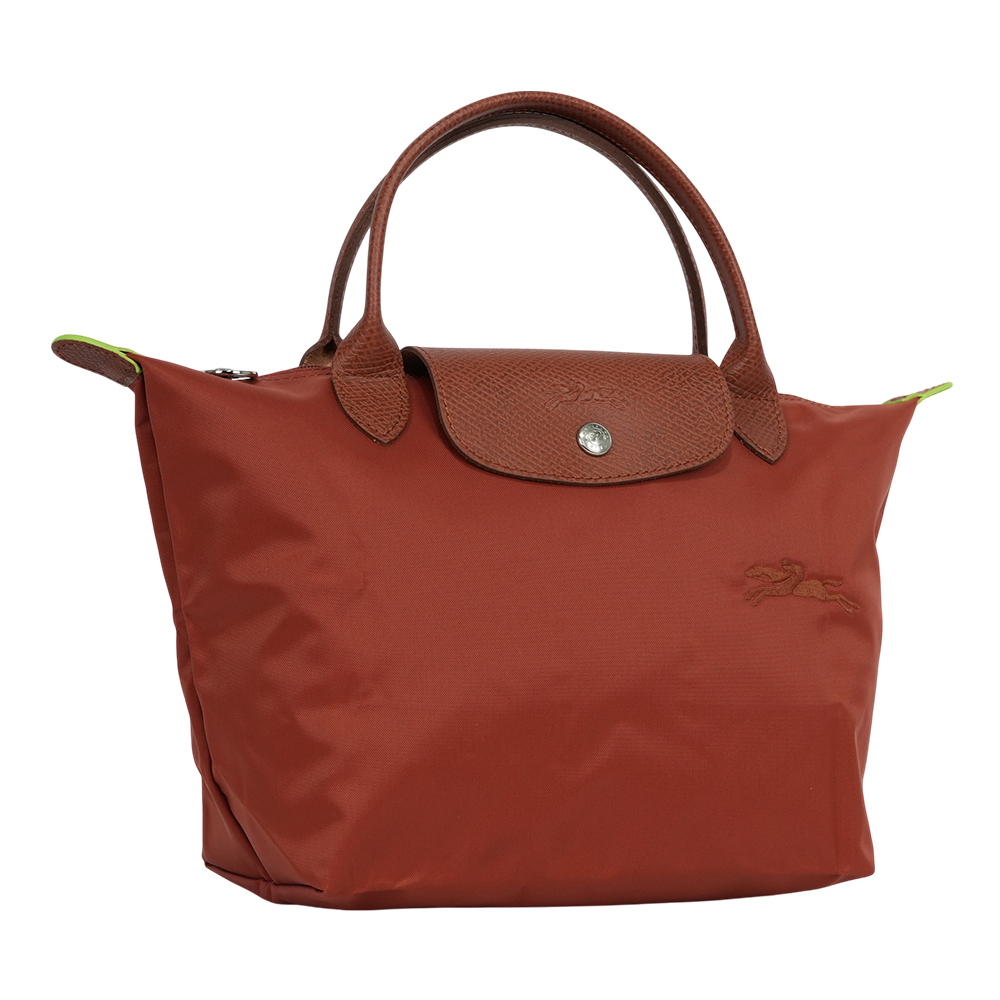 【LONGCHAMP】S號短把LE PLIAGE GREEN摺疊水餃包(栗子色)L1621 919 404