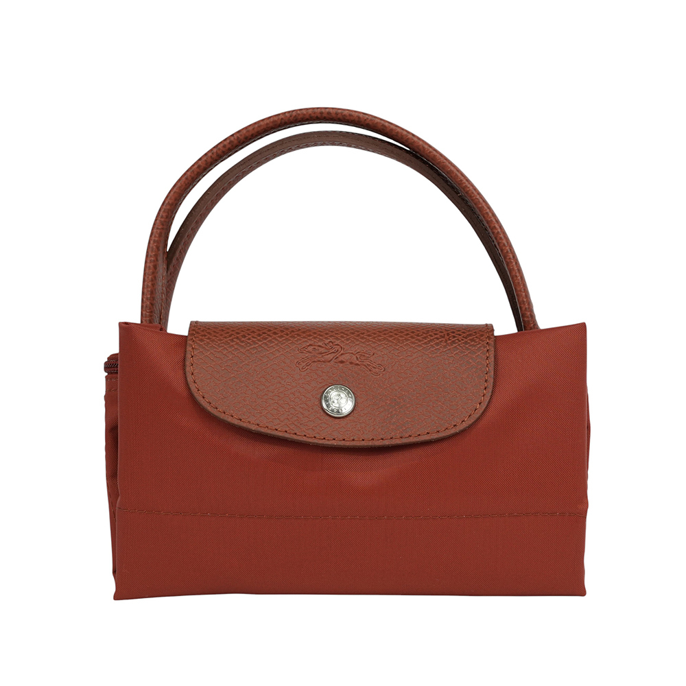 【LONGCHAMP】S號短把LE PLIAGE GREEN摺疊水餃包(栗子色)L1621 919 404