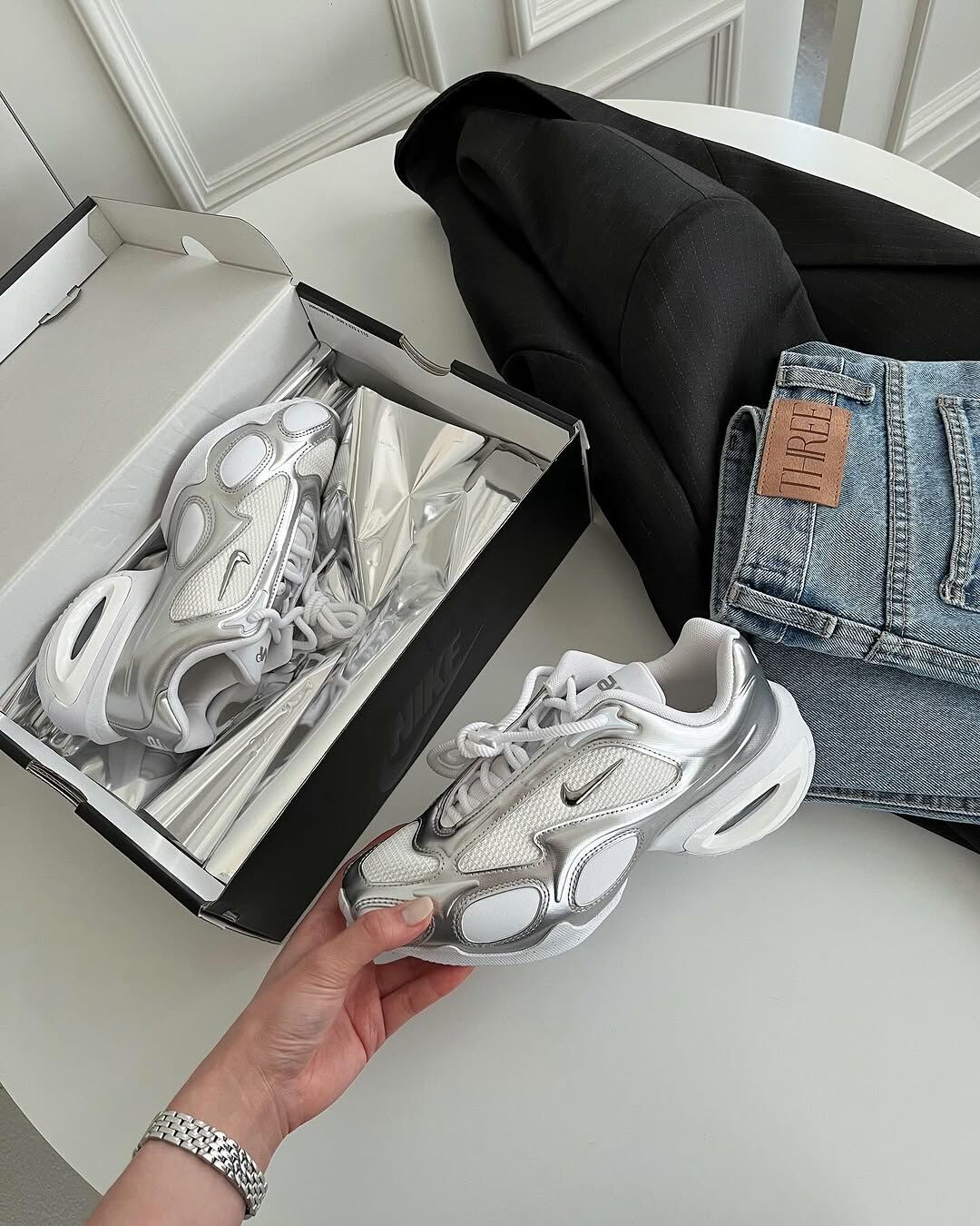 NIKE AIR MAX MUSE 液態白銀 金屬銀 KARINA同款 劉知珉 柳智敏 女鞋 FV1920-100 / 預購