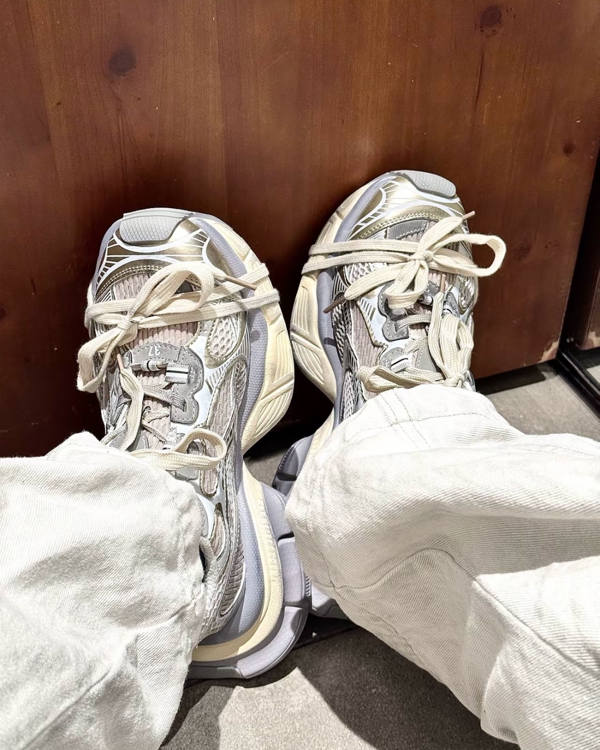 【現貨】Gang Meng 港萌 Y2K 復古 老爹鞋 增高 厚底 香檳色