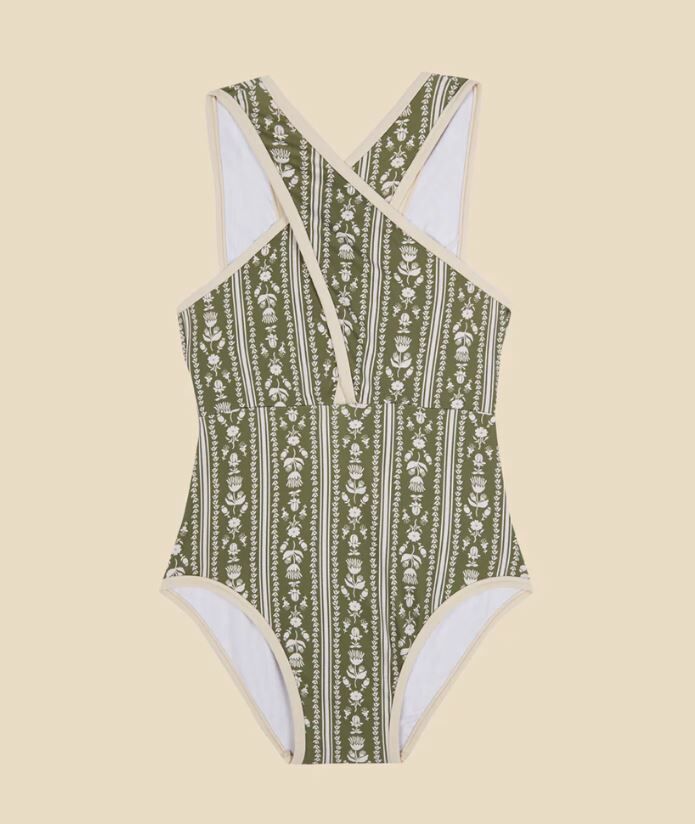 BIRINIT PETIT 渡假風交叉連身泳衣 Loiba girl swimwear