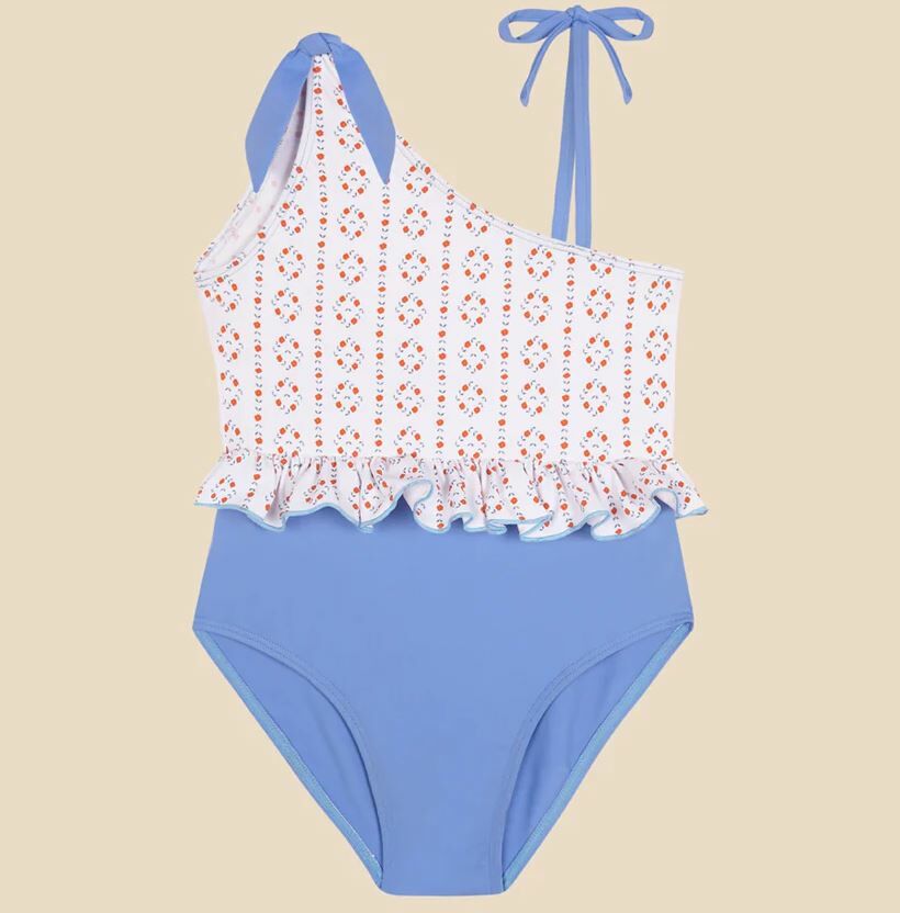 BIRINIT PETIT 斜肩綁帶泳衣 Esteiro girl swimwear