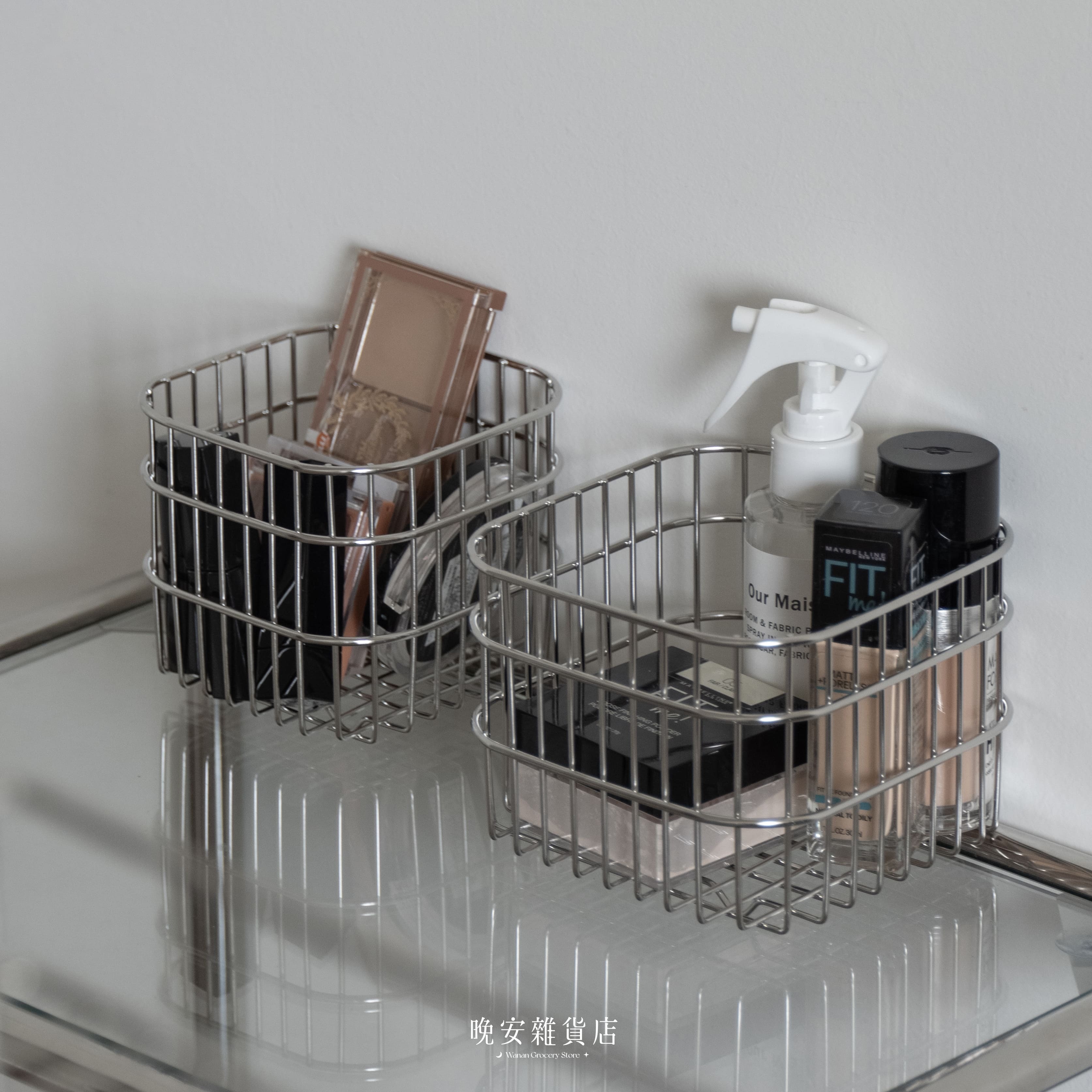 【Modern系列】原色不鏽鋼方形置物籃