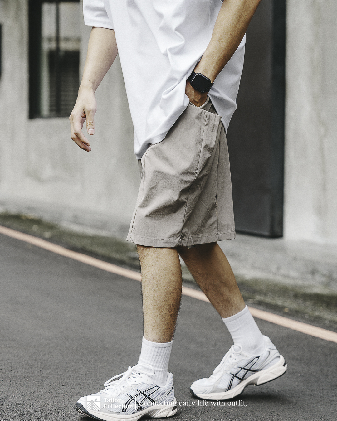 Tailor collection 日系 雙口袋 束帶 工裝 工裝褲 短褲  自製款 黑色 灰色 663 夏日救星 涼感