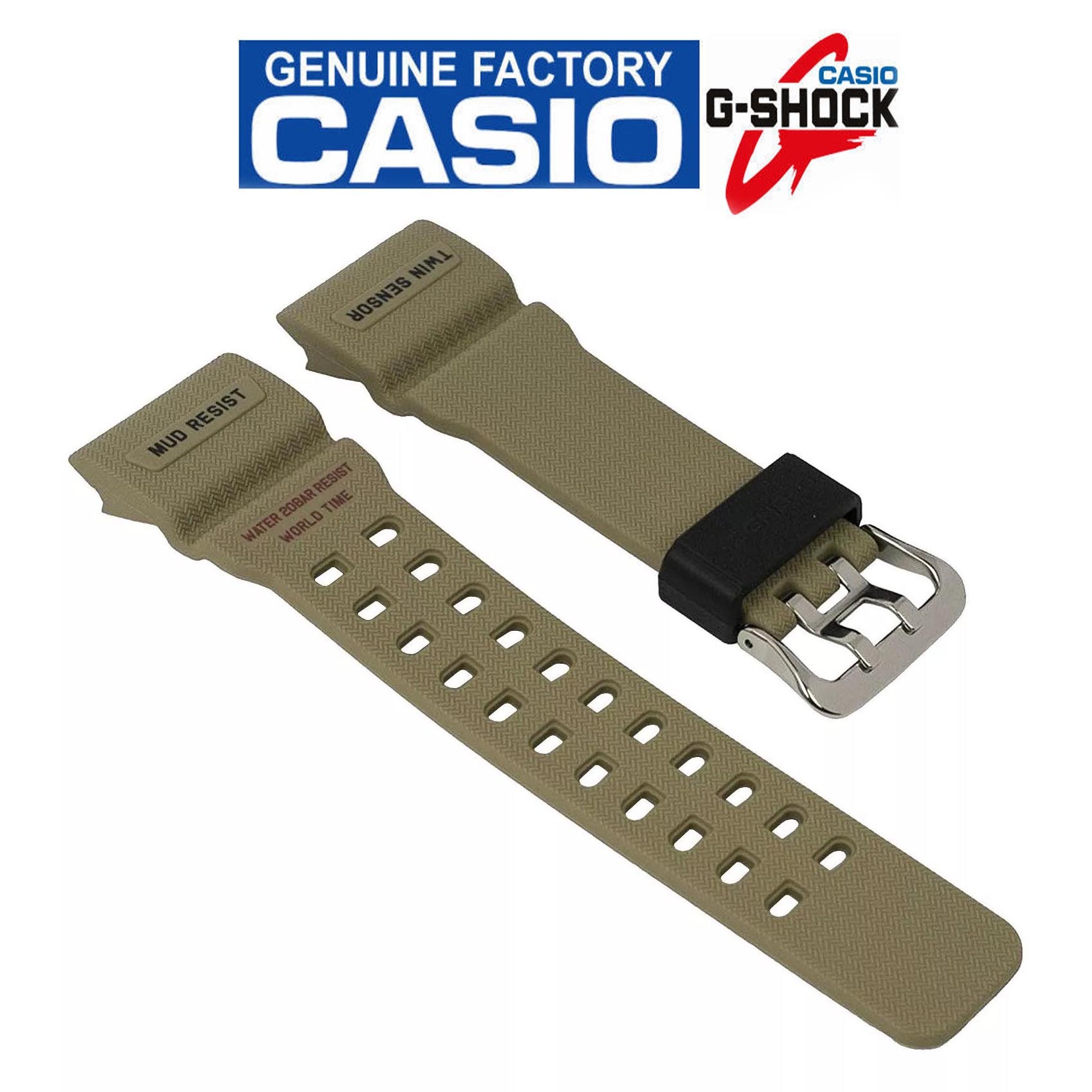 Cinturino Di Ricambio Originale Casio Per G-Shock GA700UC-5A – Cinturino In Resina Marrone Chiaro, Larghezza 12,5 Mm