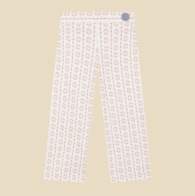 BIRINIT PETIT 鈕扣飾印花長褲 Esteiro bell bottom pants