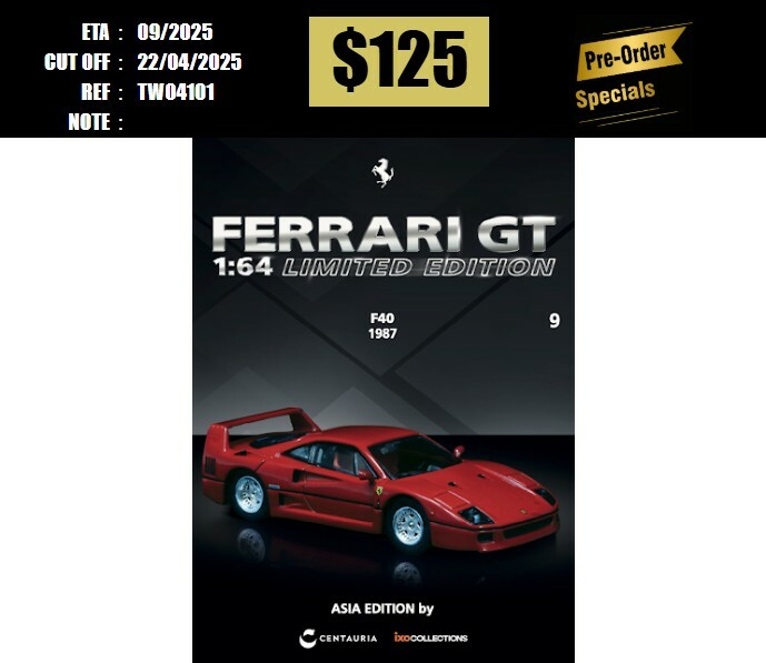PO-$125 * IXO * 1:64 FERRARI F40 1987 English Version [OD10/04]