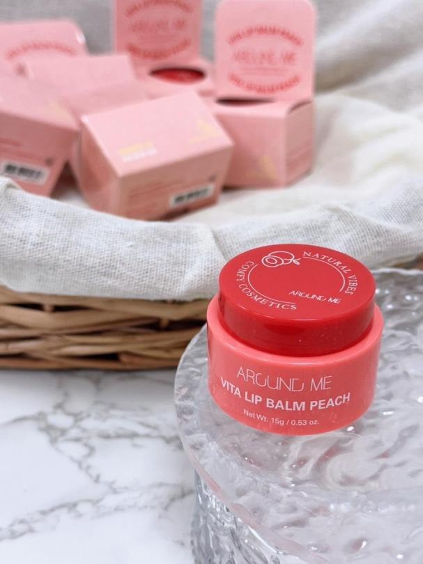 韓國 AROUND ME 蜜桃維他命C潤唇膏 15G