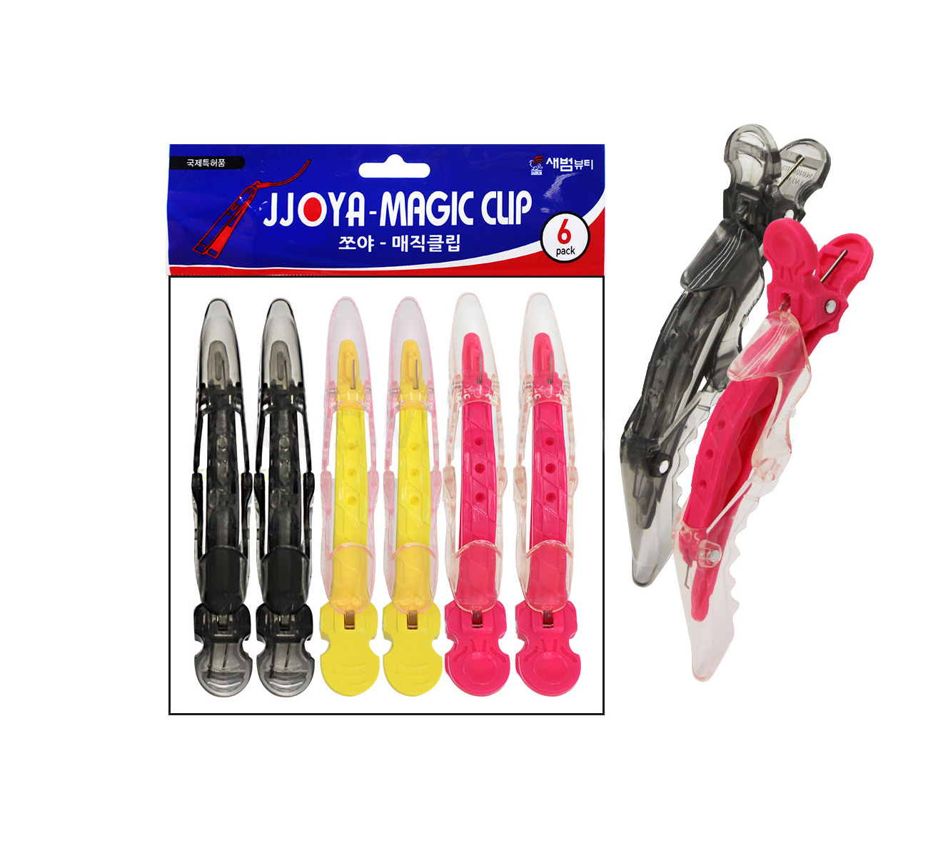 韓國加大鱷魚夾(6入)顏色隨機