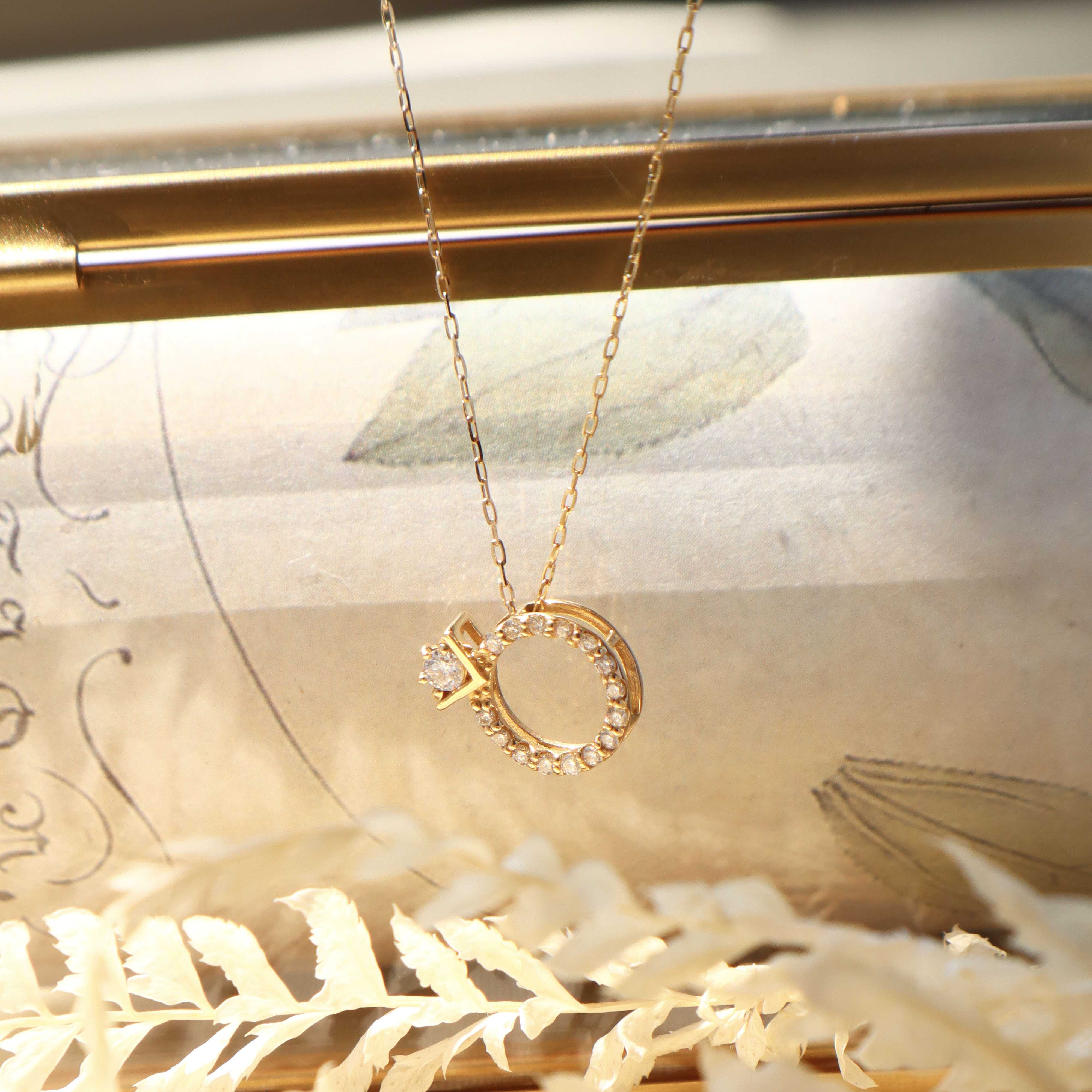 18K/璀璨之環真鑽項鍊