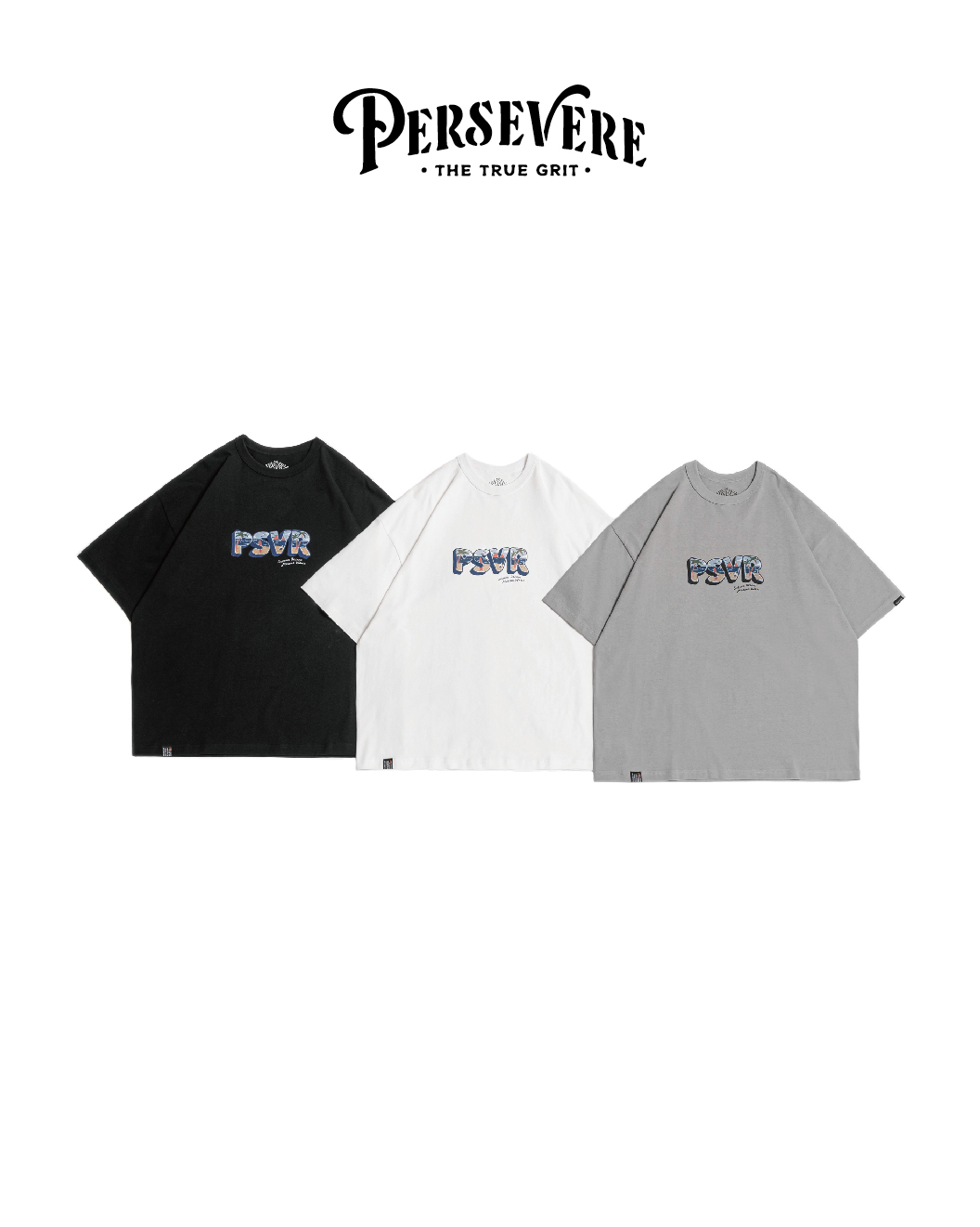 PERSEVERE 海洋圖短袖T恤 無膠感印刷 黑/白/淺灰 24 S/S Ocean Logo Graphic T-shirt