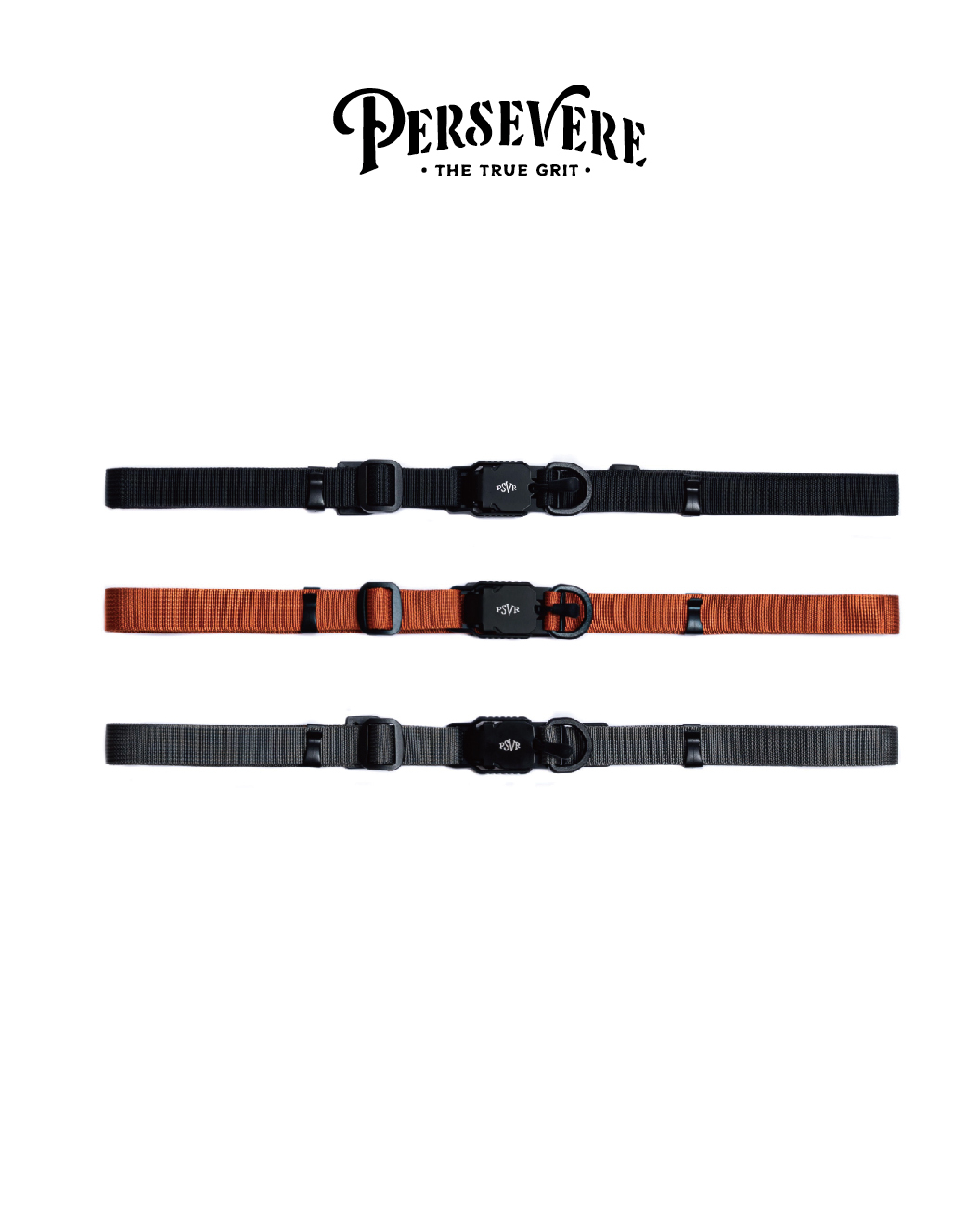 PERSEVERE 雙向機能腰帶 黑/橘/深灰 24 S/S Two-Way Utility Belt