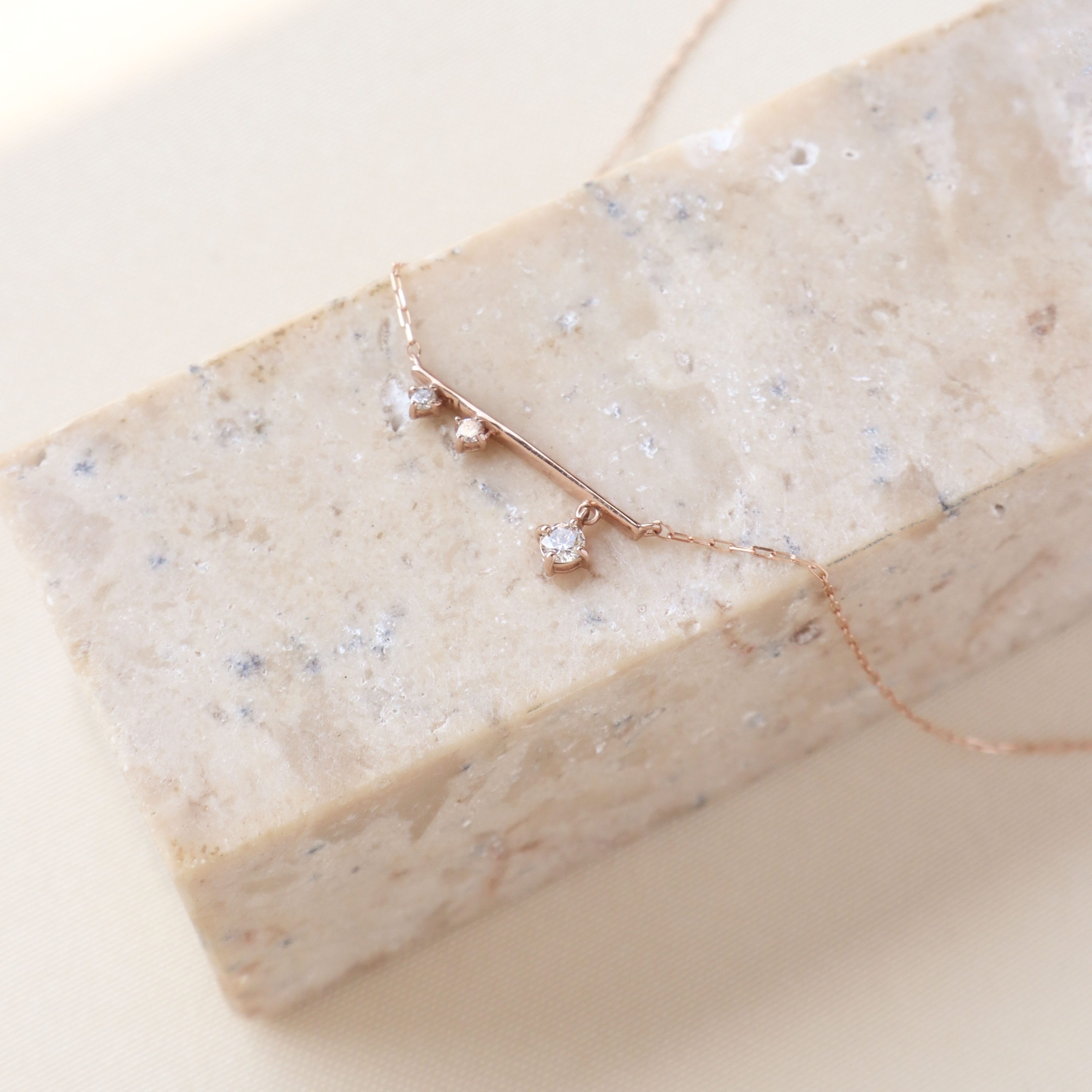 18K/微序真鑽項鍊