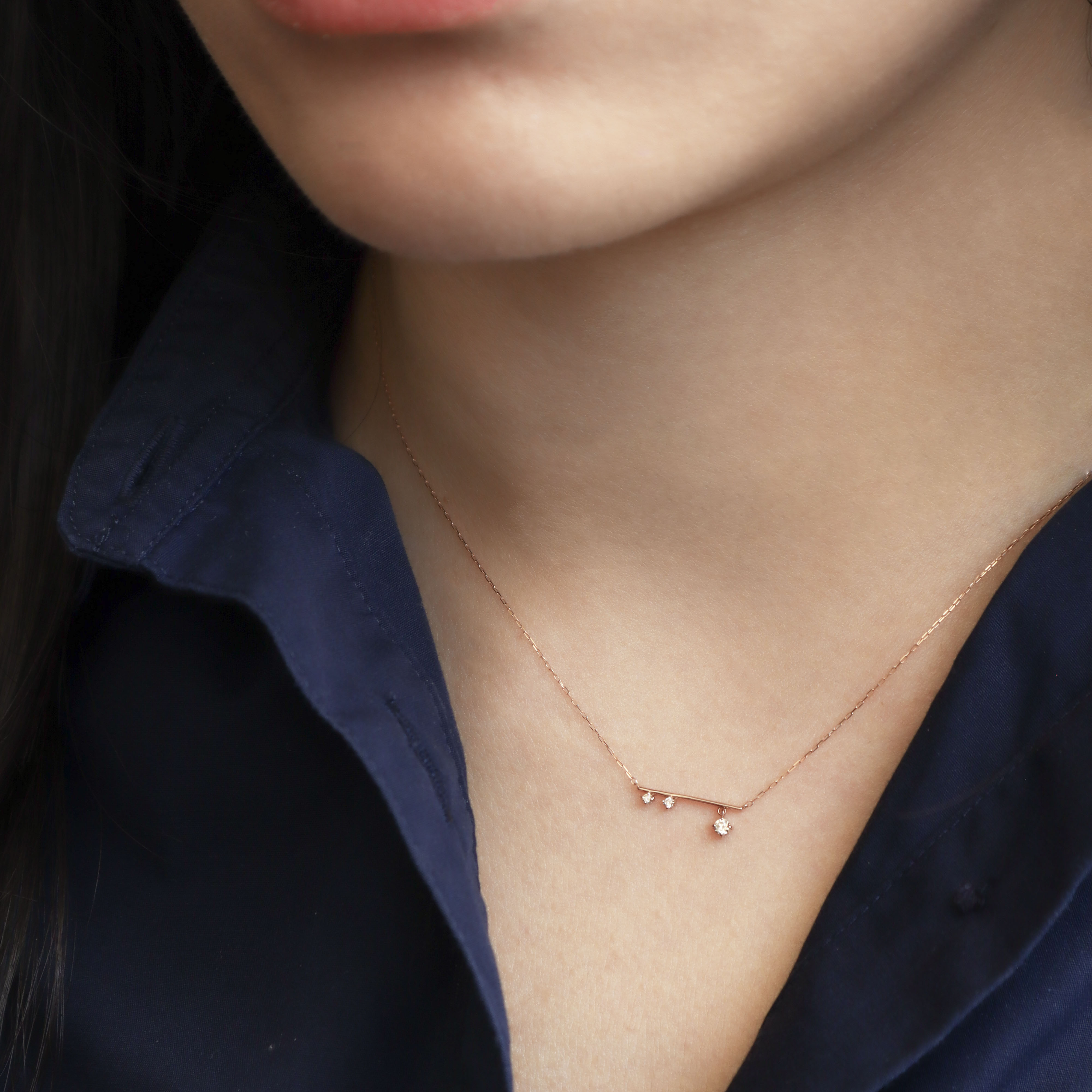 18K/微序真鑽項鍊