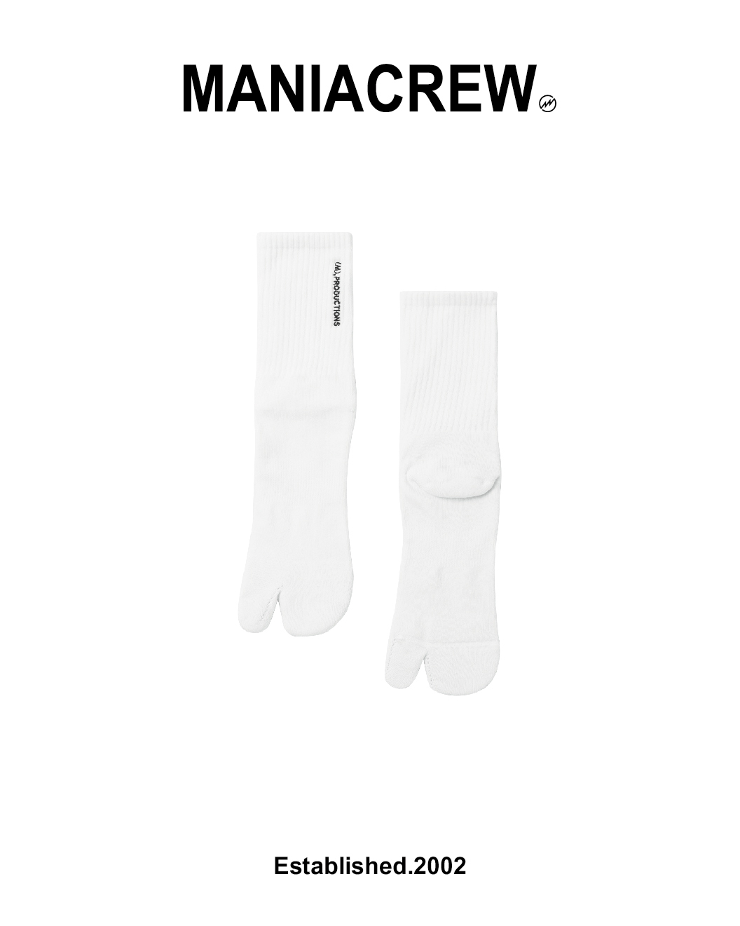 MANIA 分趾襪 中筒襪  忍者襪 萊卡 電繡  白 24 S/S Embroidered Tabi Socks