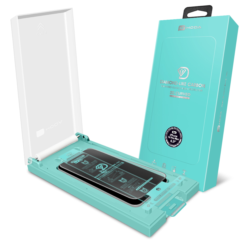 iPhone 16Pro Series】3D DLC Glass Protector w/Helper