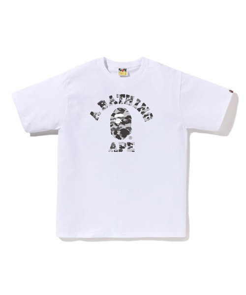 2025SS BAPE A BATHING APE HEATHER GRAY CAMO COLLEGE TEE 灰迷彩 大學 字體 短T 現貨 1K80110044